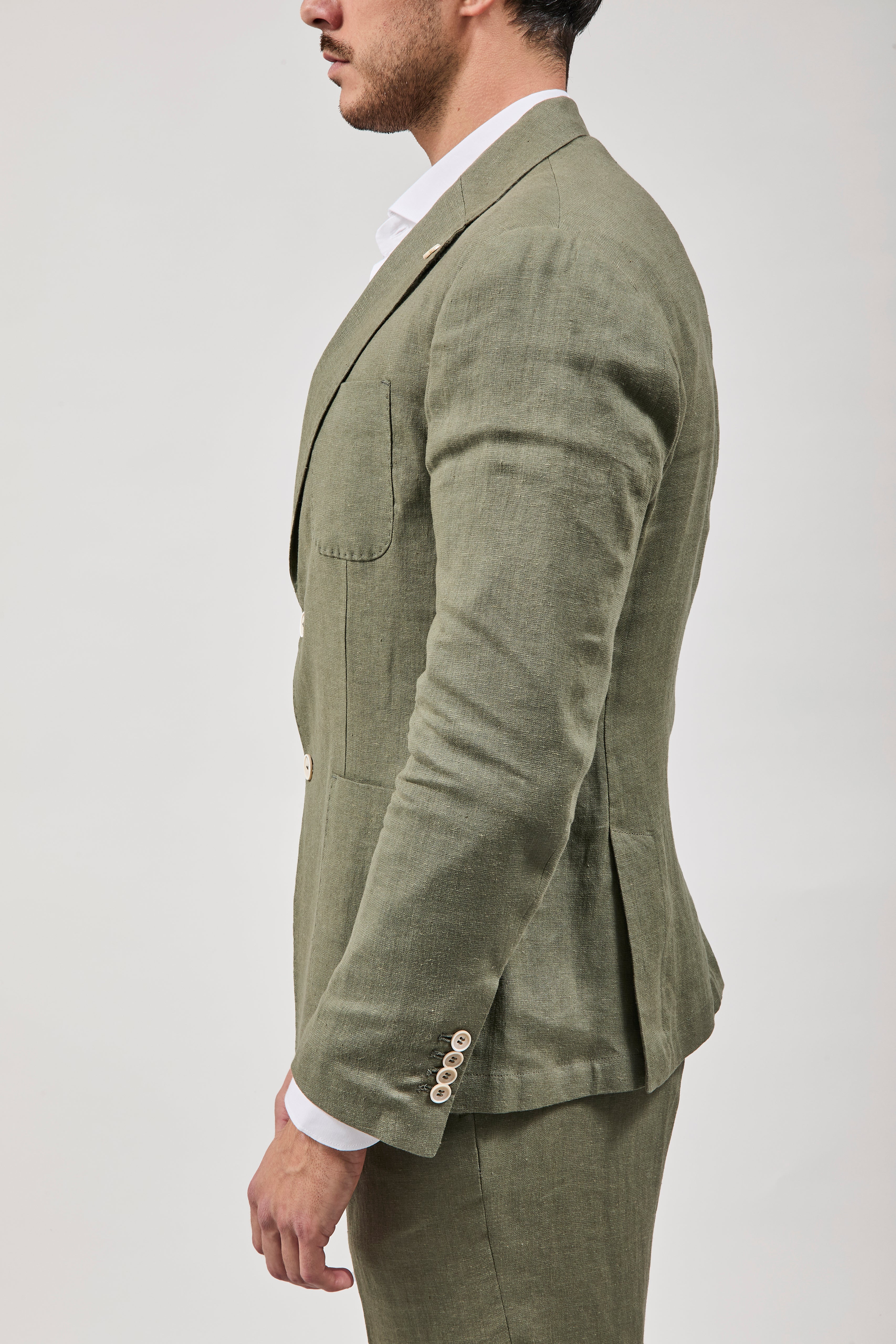 Giacca Over-d Lino Militare G53