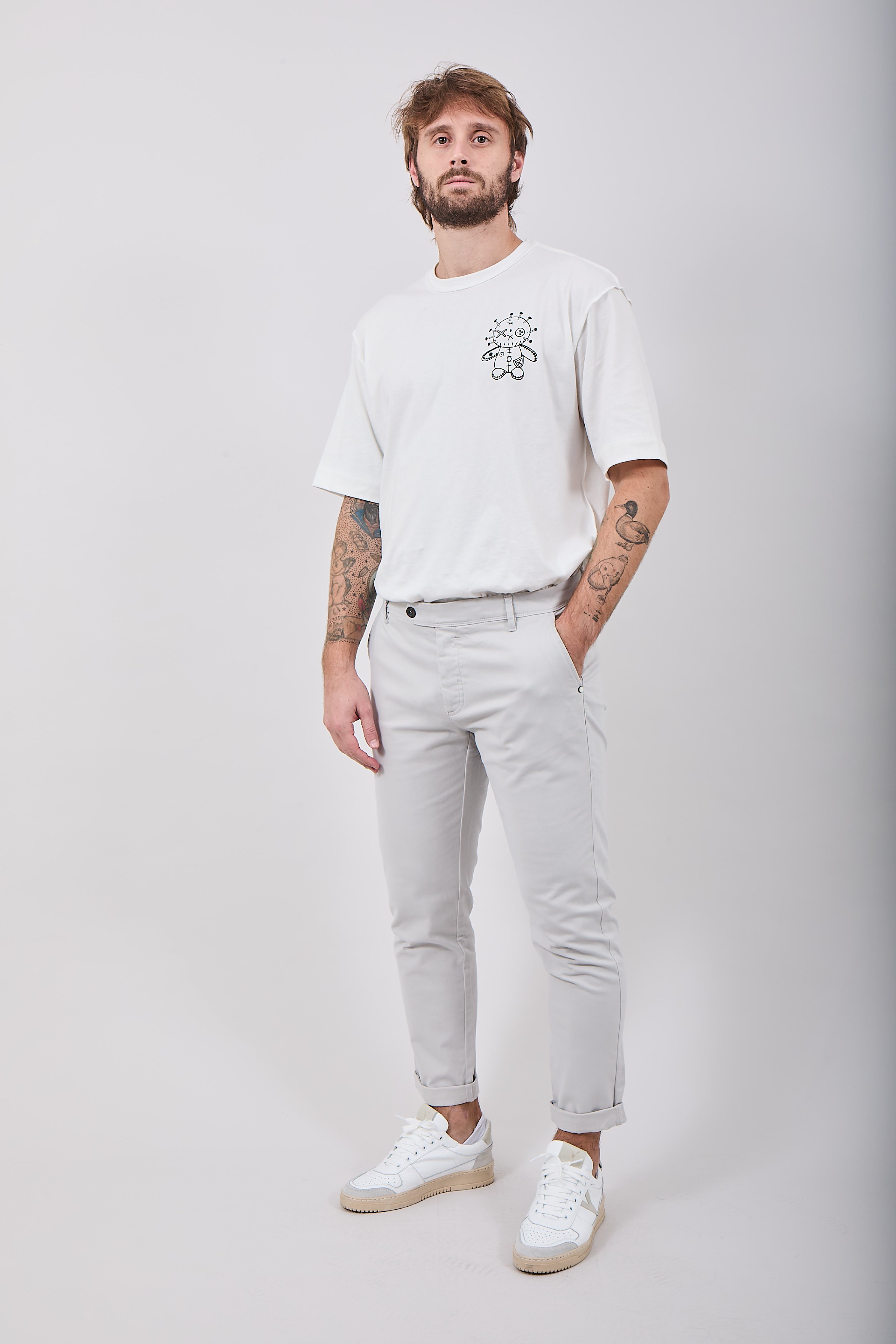 Pantalone Alta tensione Belgrado Gesso 2654