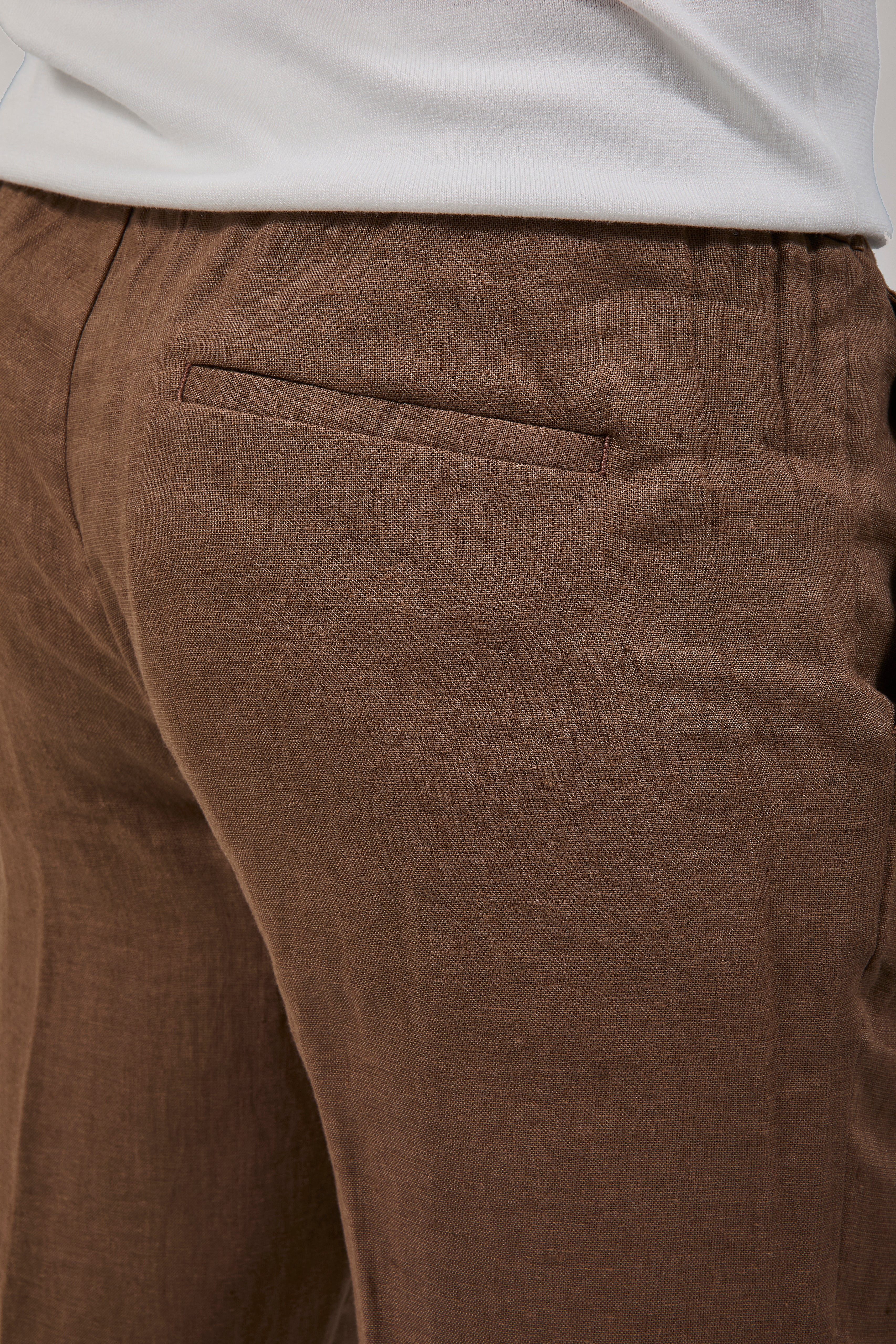 Pantalaccio Over-d Lino Cacao P75