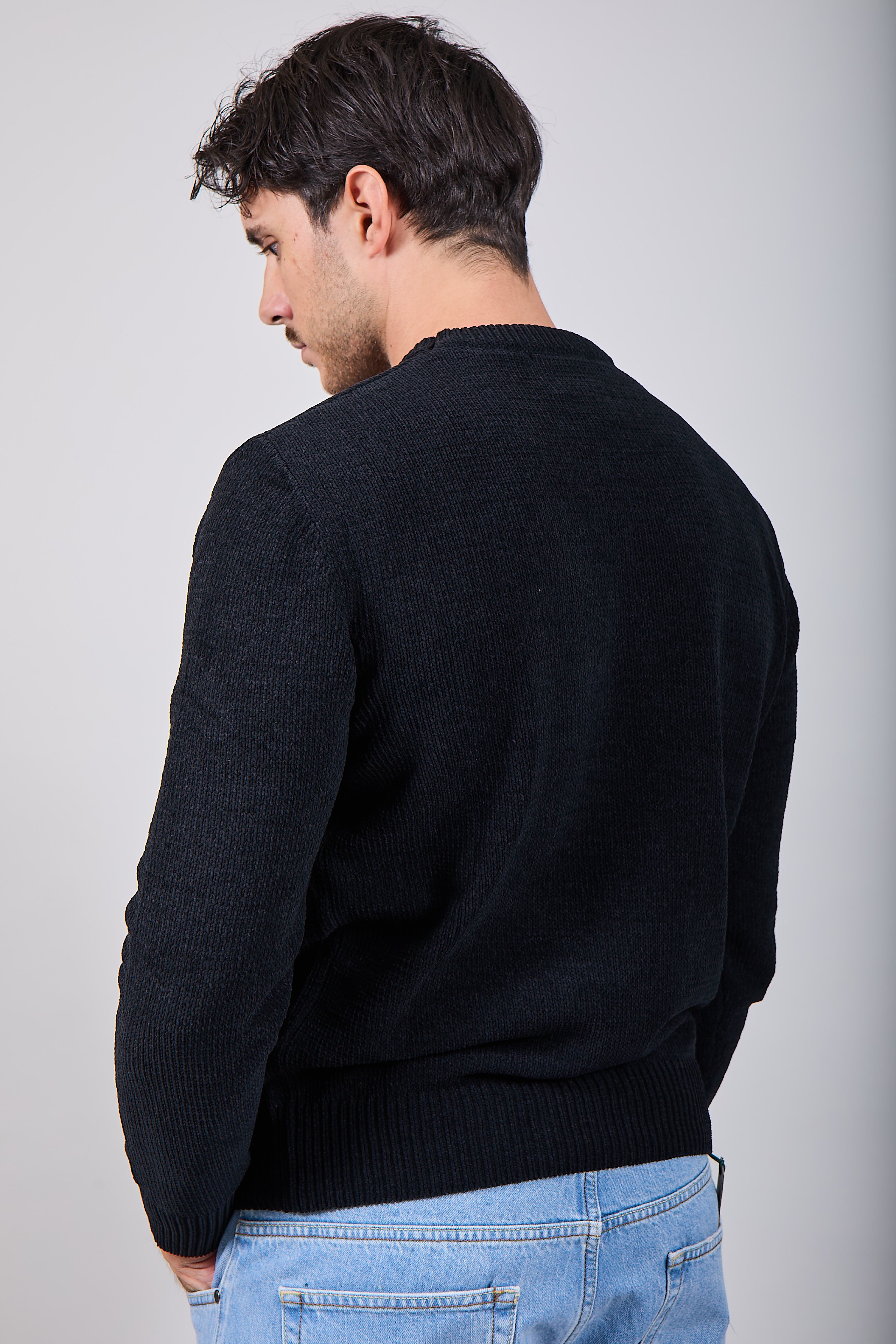 Maglione Gianni Lupo Ciniglia Nero 535 (12227809476948)