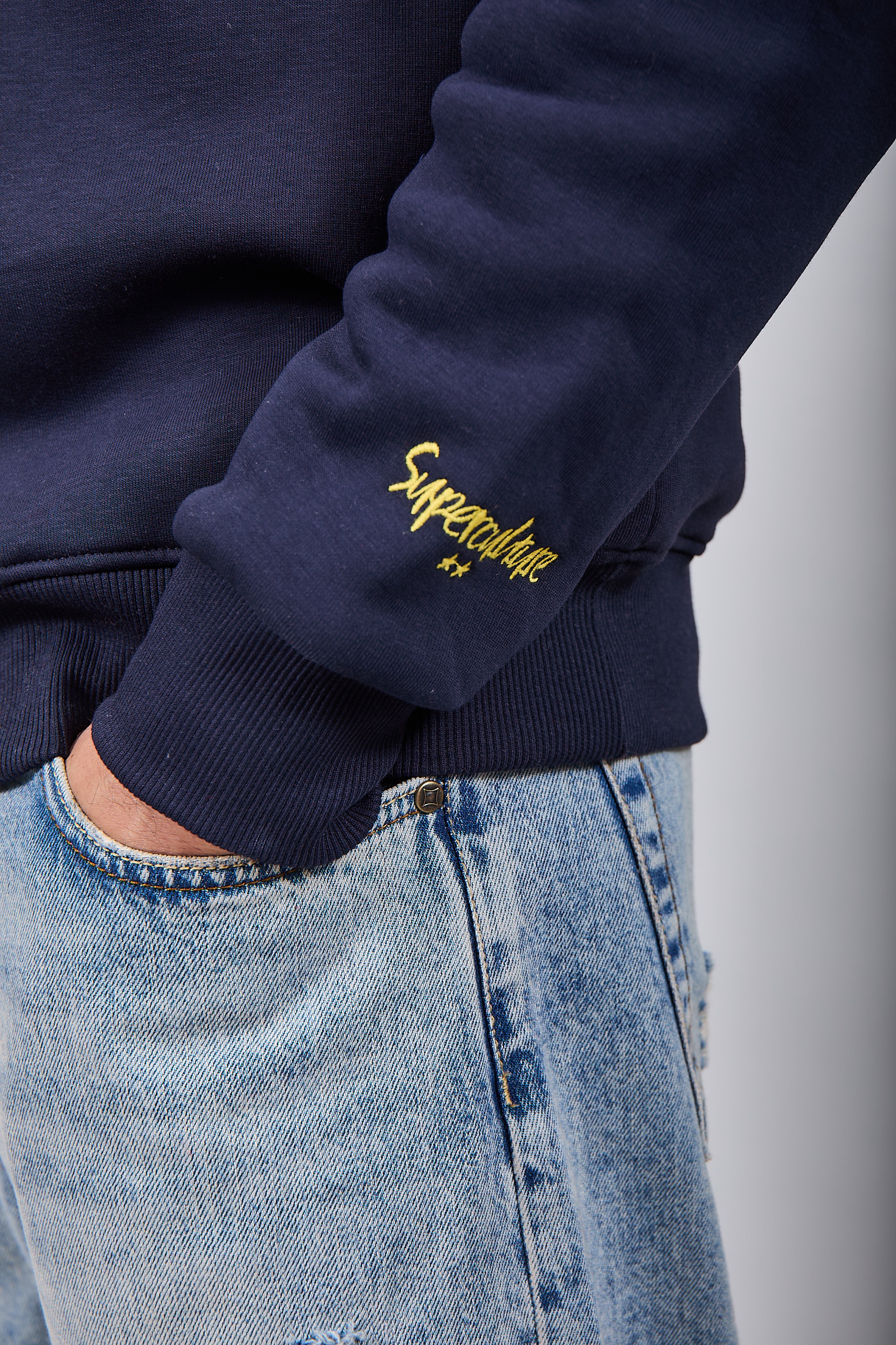 Felpa Superculture Girocollo Blu A1391 (12218721534292)