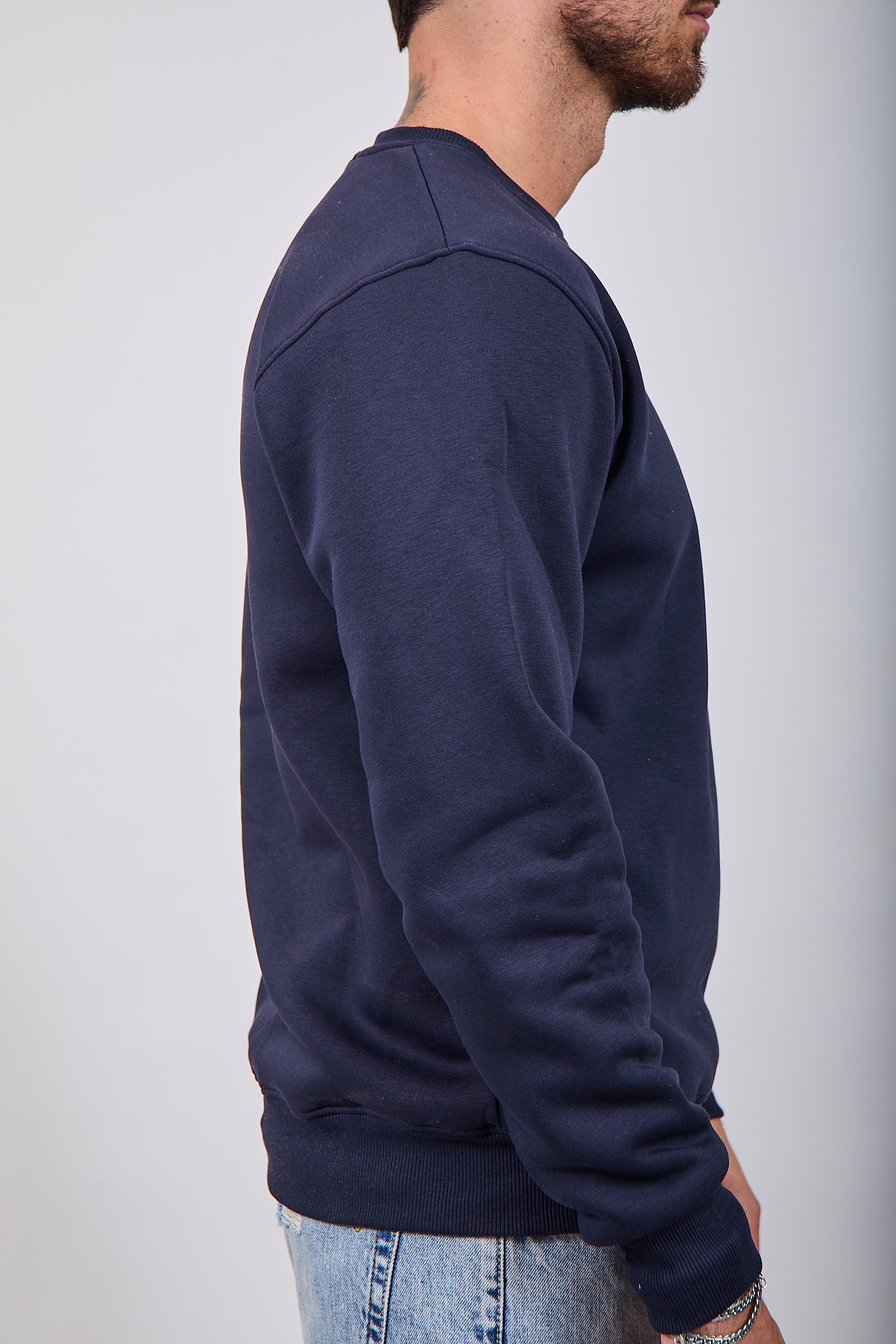 Felpa Superculture Girocollo Blu A1391 (12218721534292)