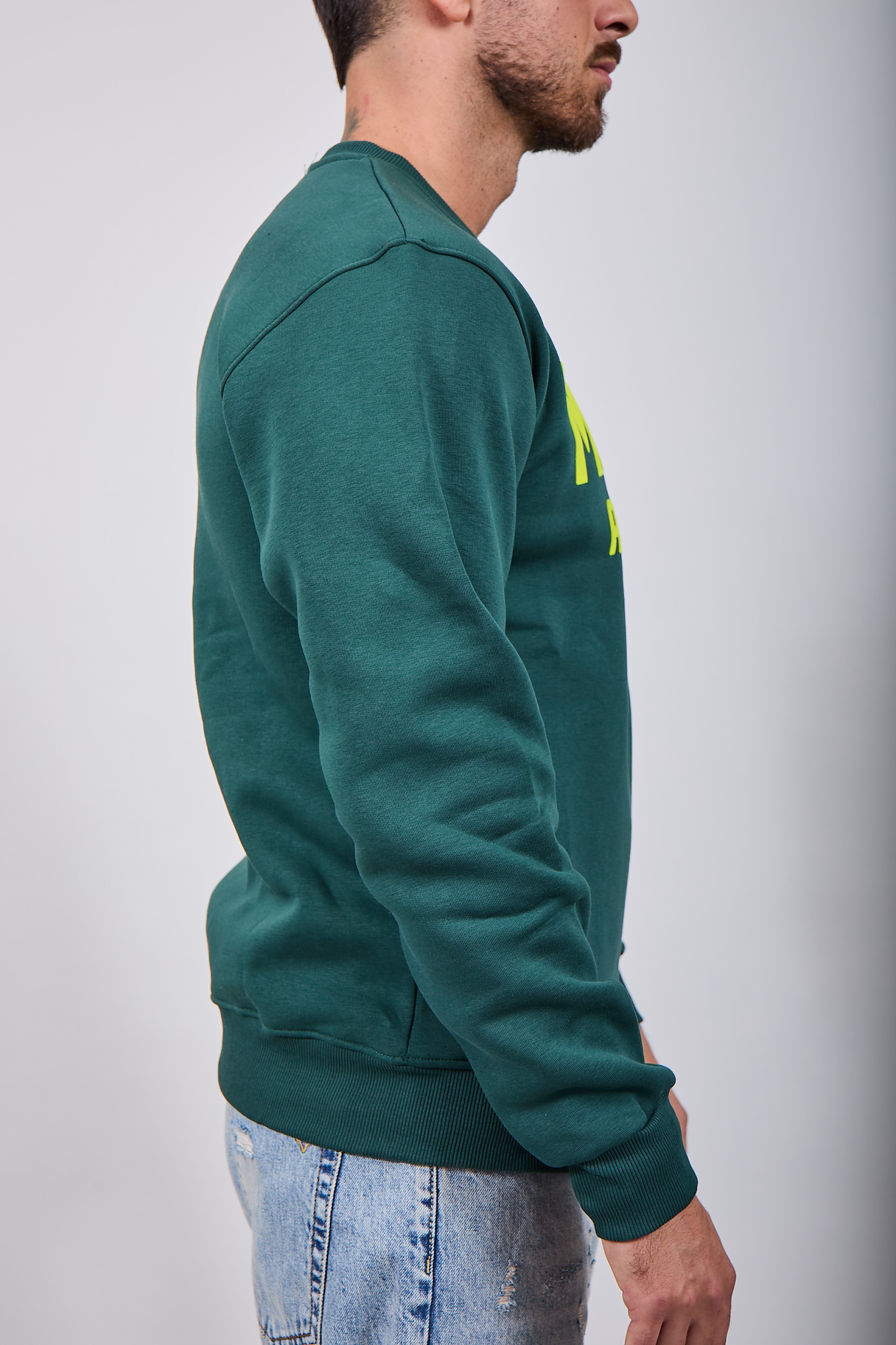Felpa Superculture Girocollo Verde Bosco A1377 (12218660028756)