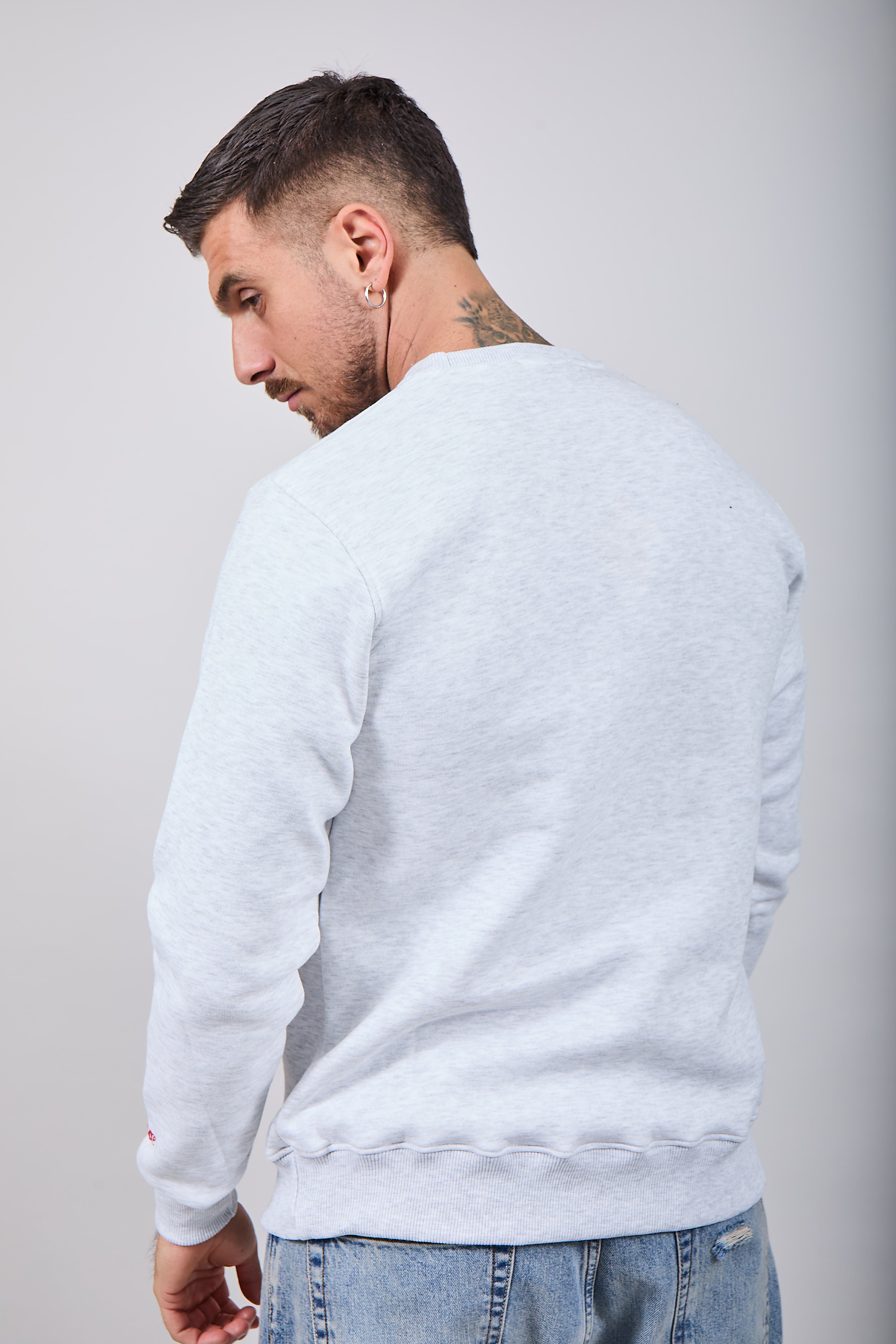 Felpa Superculture Girocollo Grigia A1381 (12218685161812)
