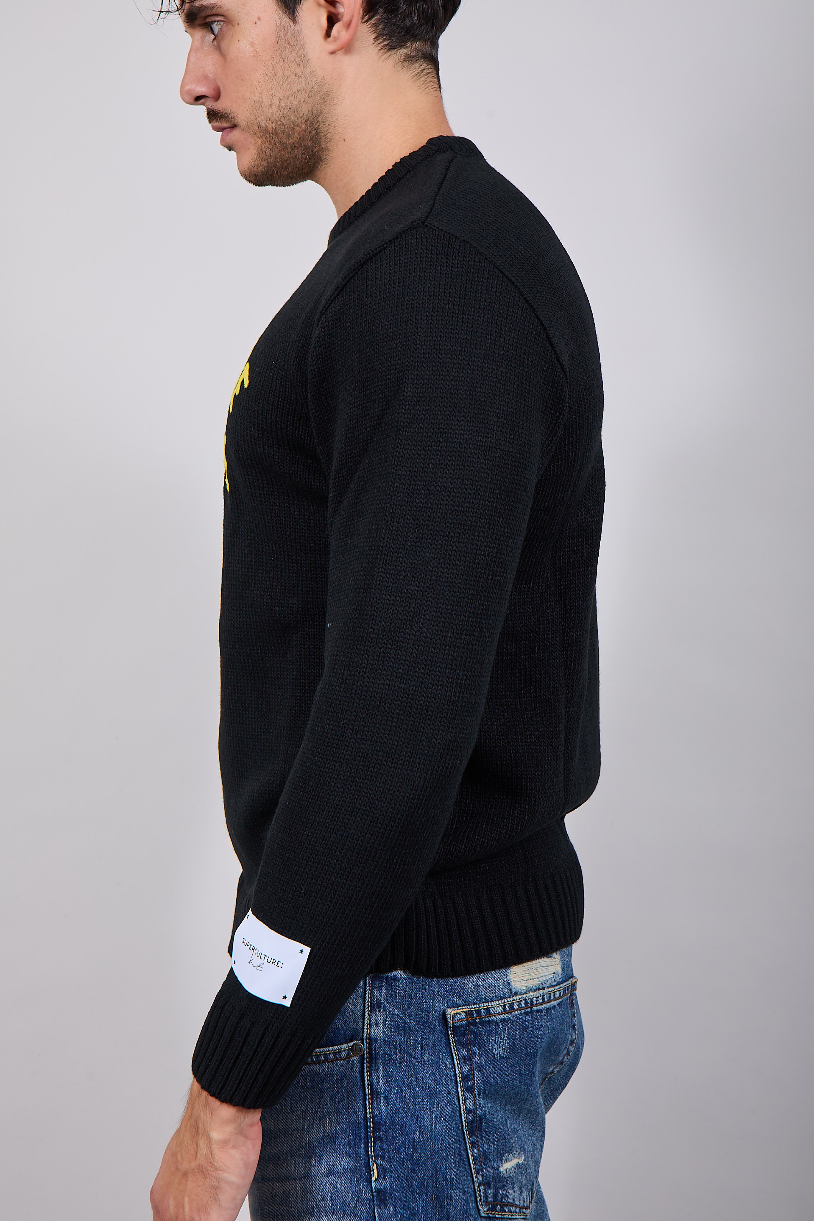 Maglioncino Superculture Nero AK5007 (12214767976788)