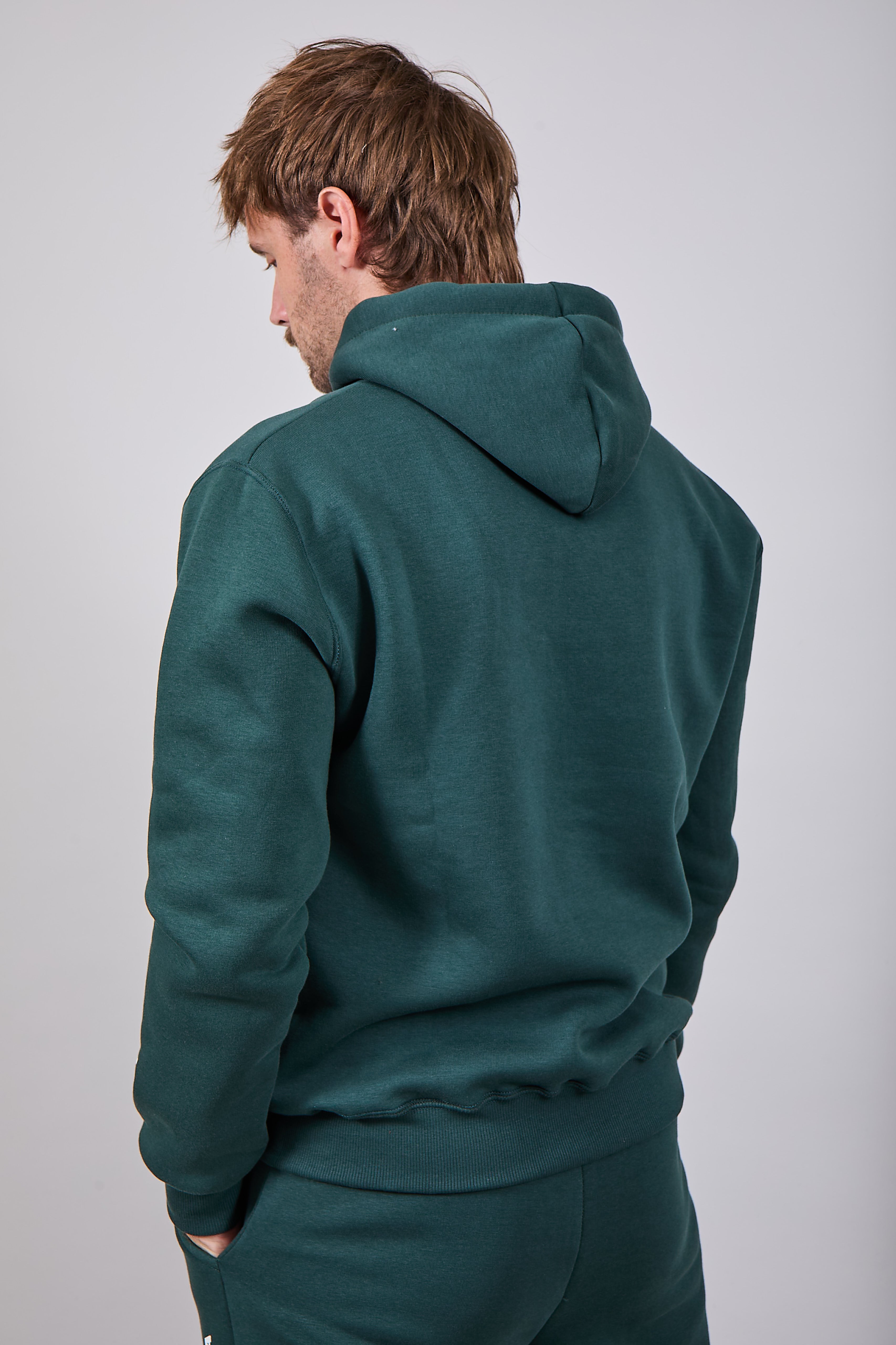 Felpa Berna Cappuccio Verde Bosco 252 (12235730485588)