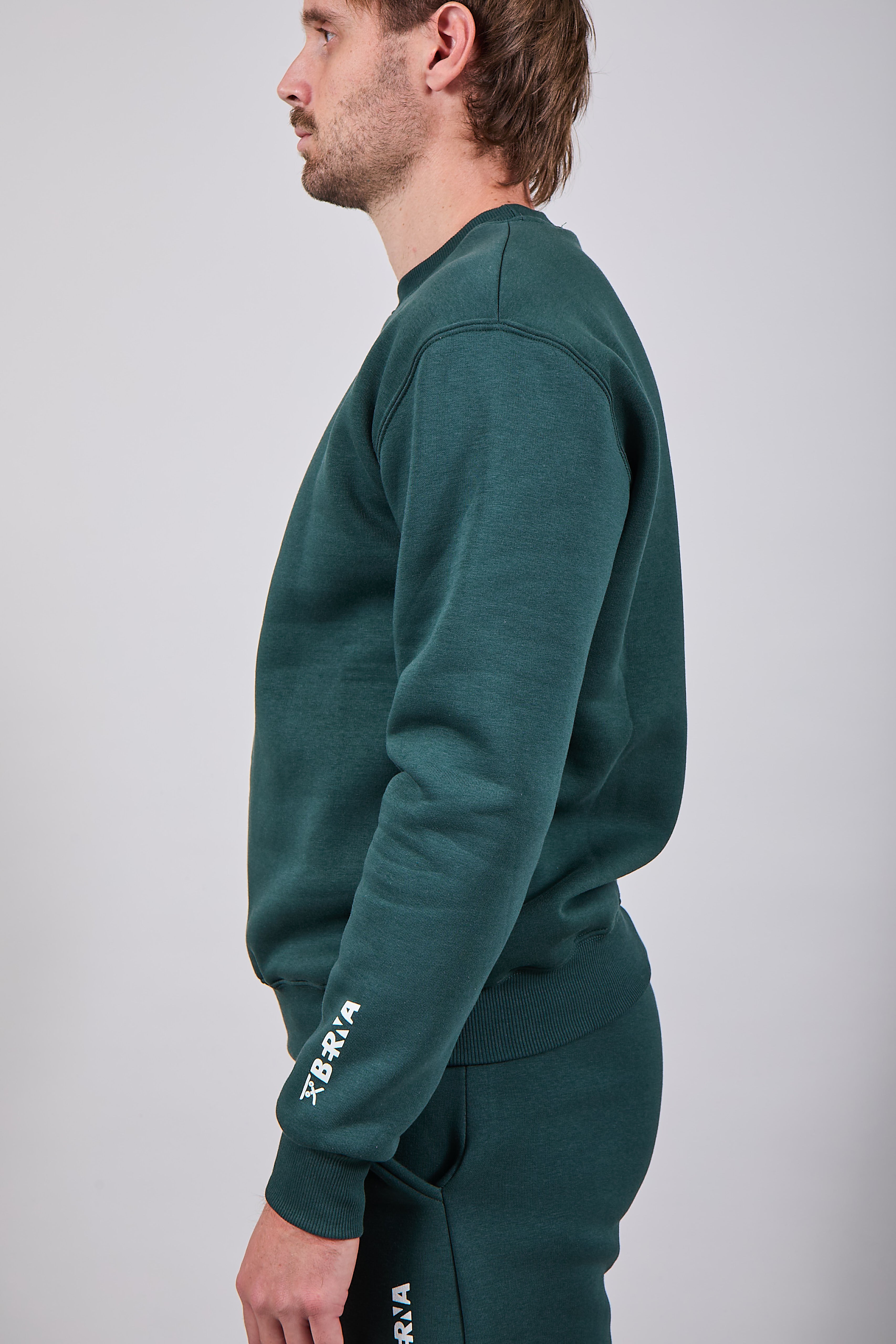 Felpa Berna Girocollo Verde Bosco 021 (12235689722196)