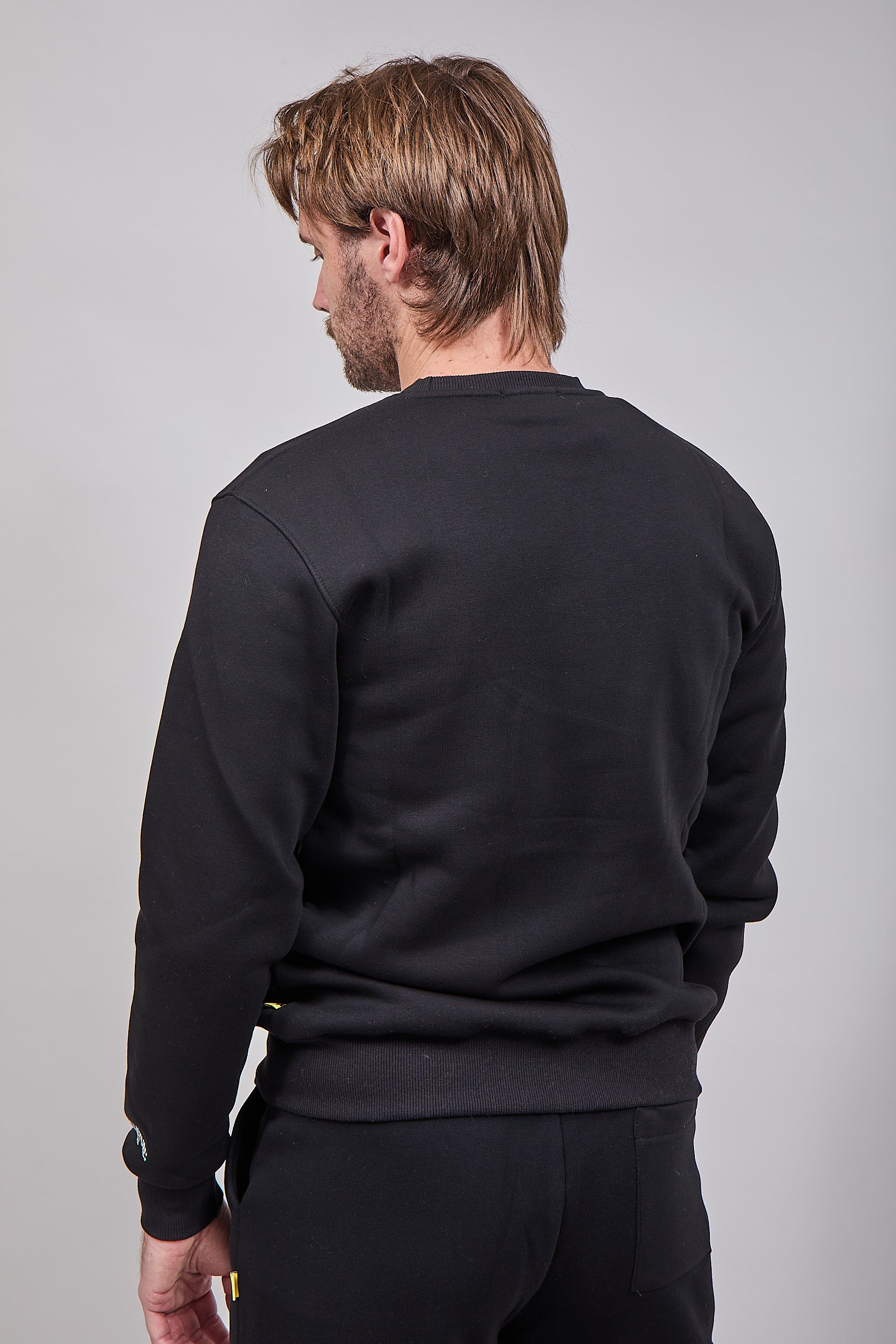 Felpa Superculture Girocollo Teddy Nera