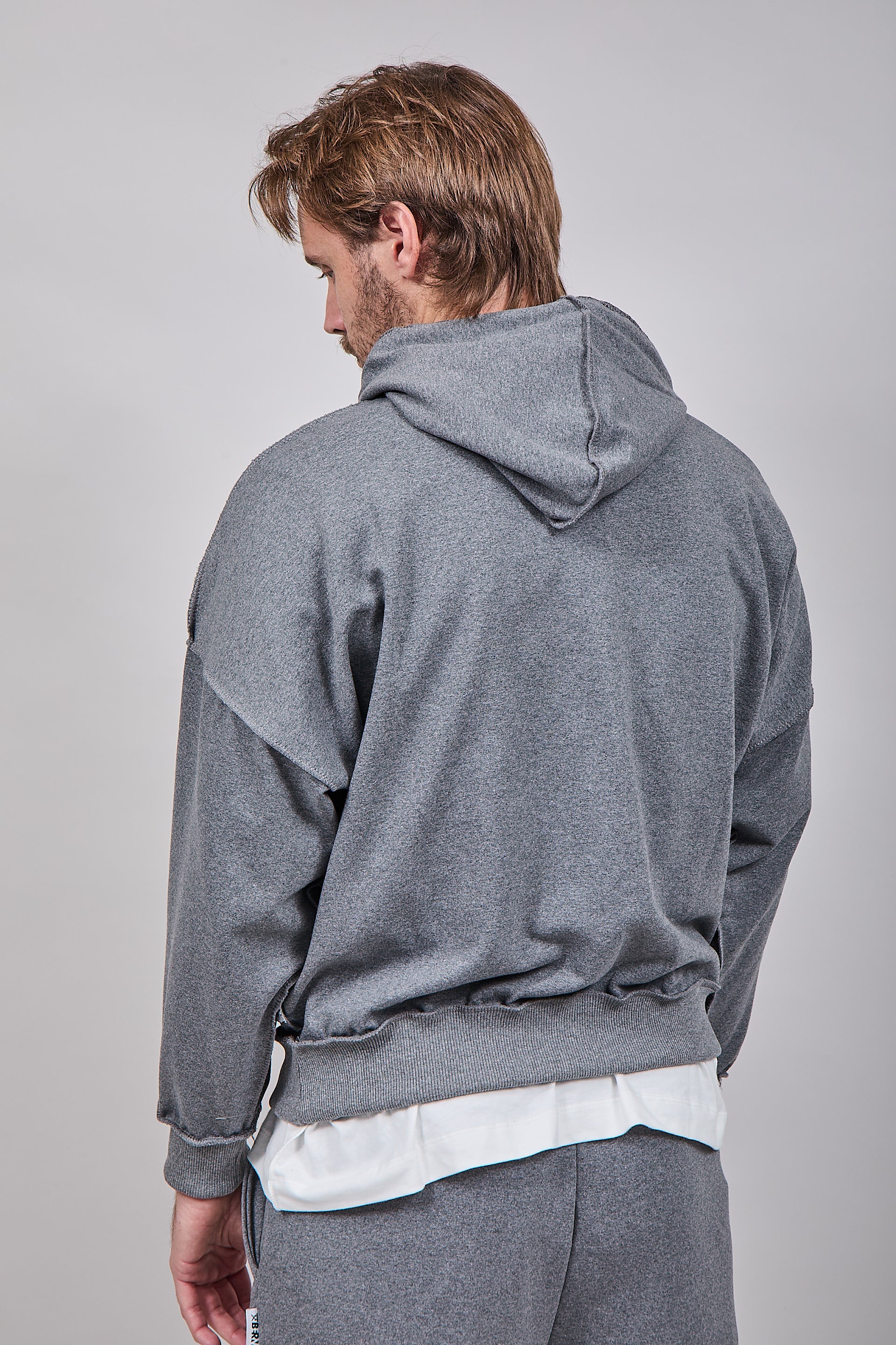 Felpa Berna Cuciture Grigia 392