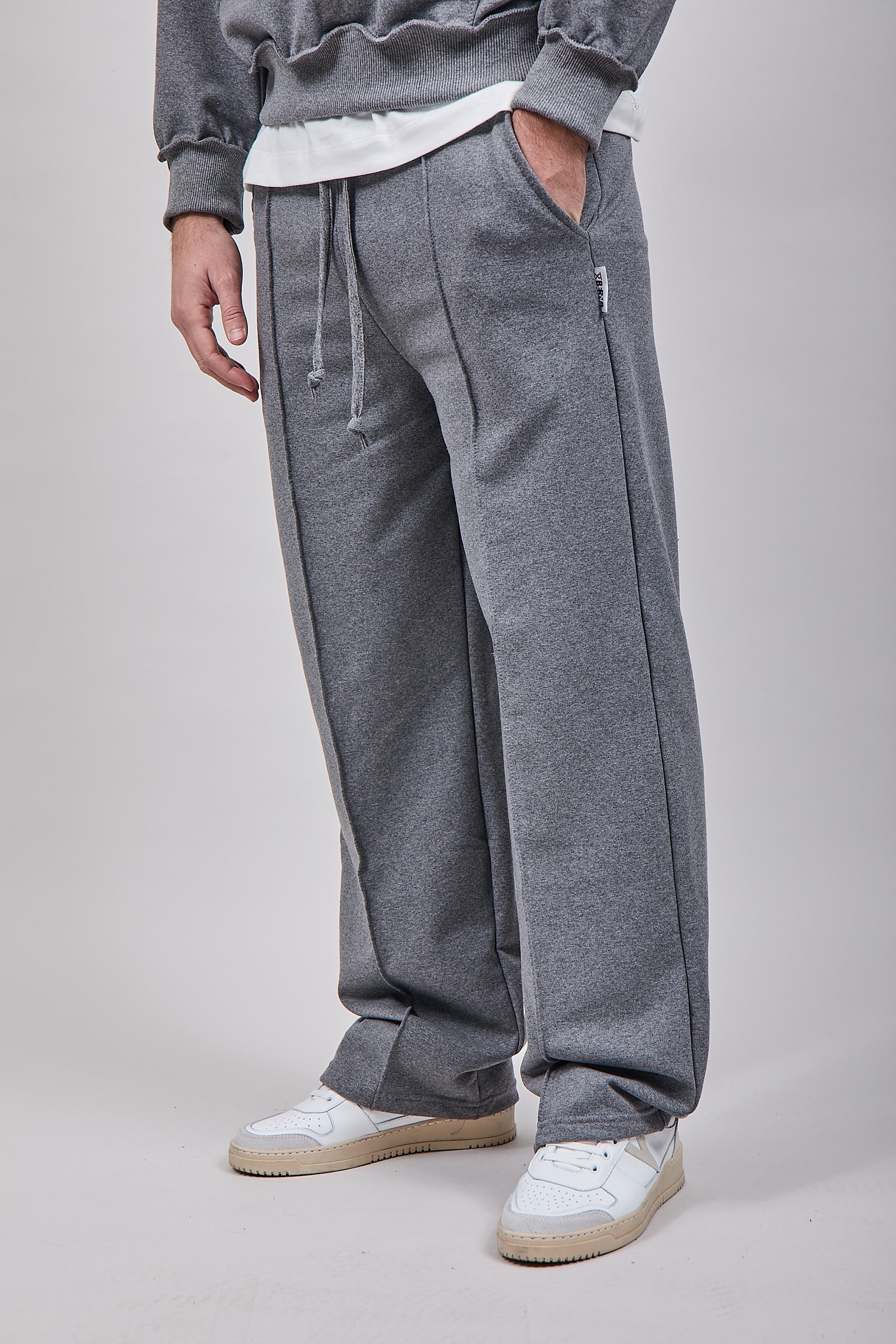 Pantalone Berna Cuciture Grigio 392