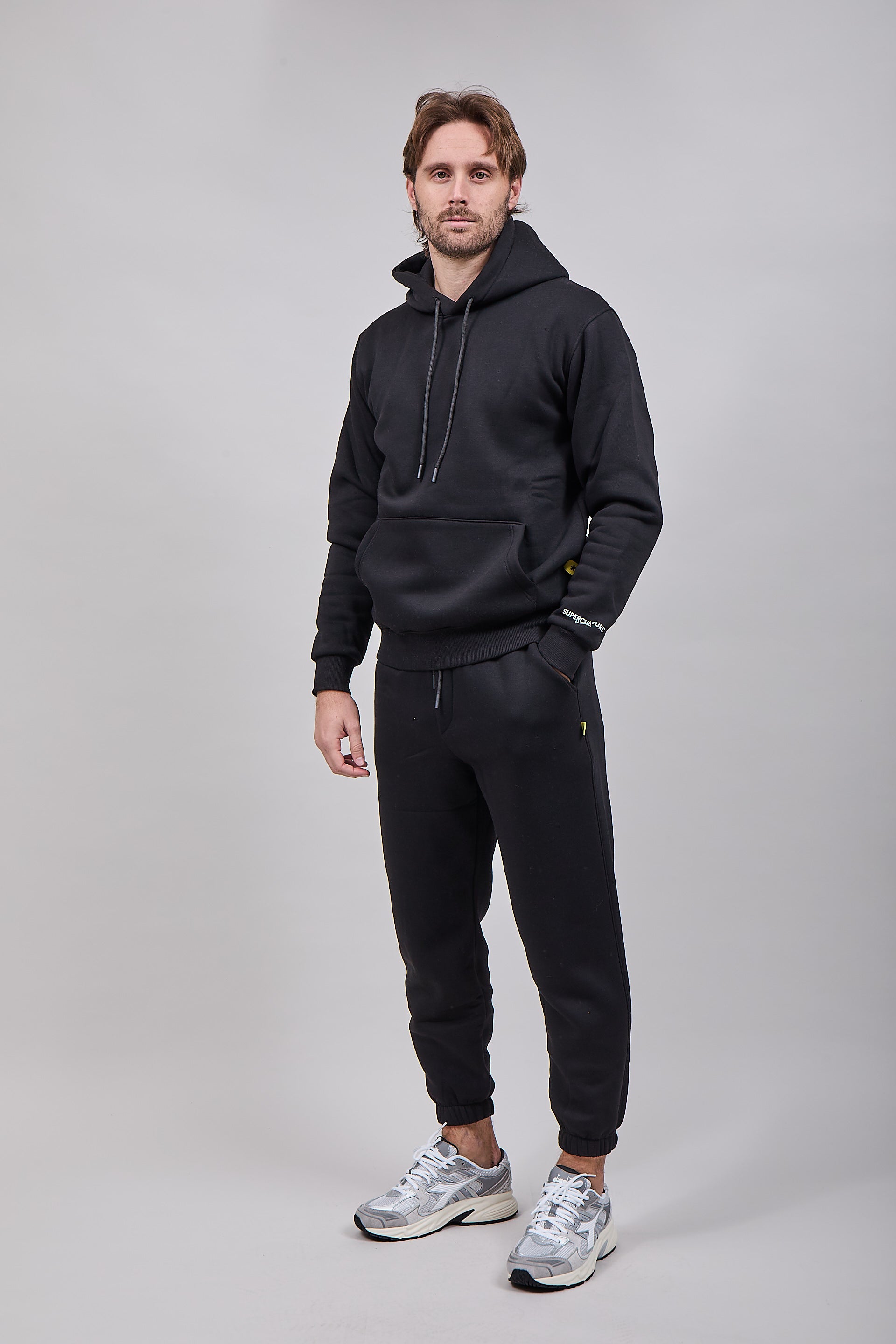 Felpa Superculture Cappuccio Joy Nera