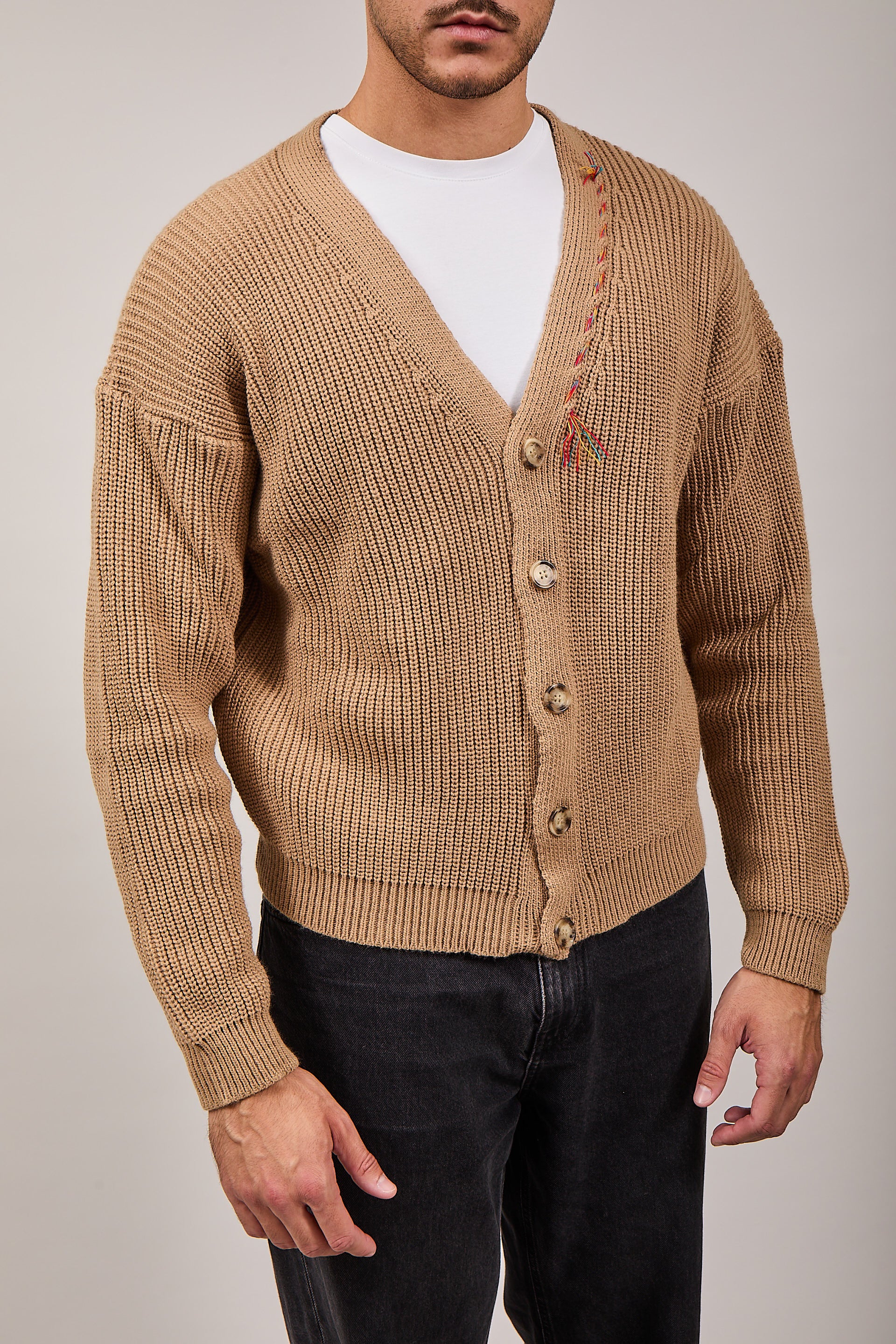 Cardigan Berna Crop Jacquared Cammello 014 (12220062171476)