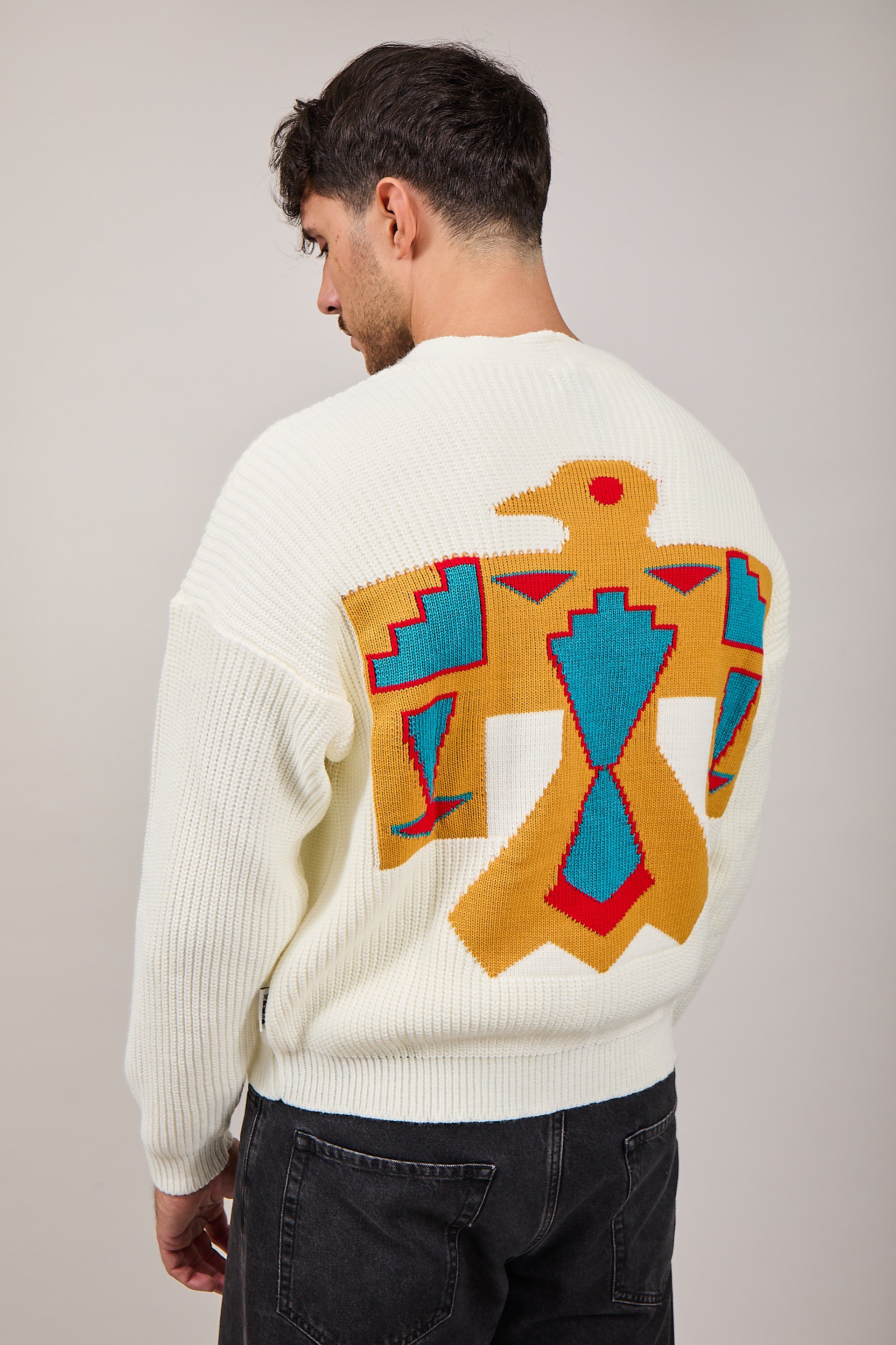 Cardigan Berna Crop Jacquared Panna 014 (12220062826836)