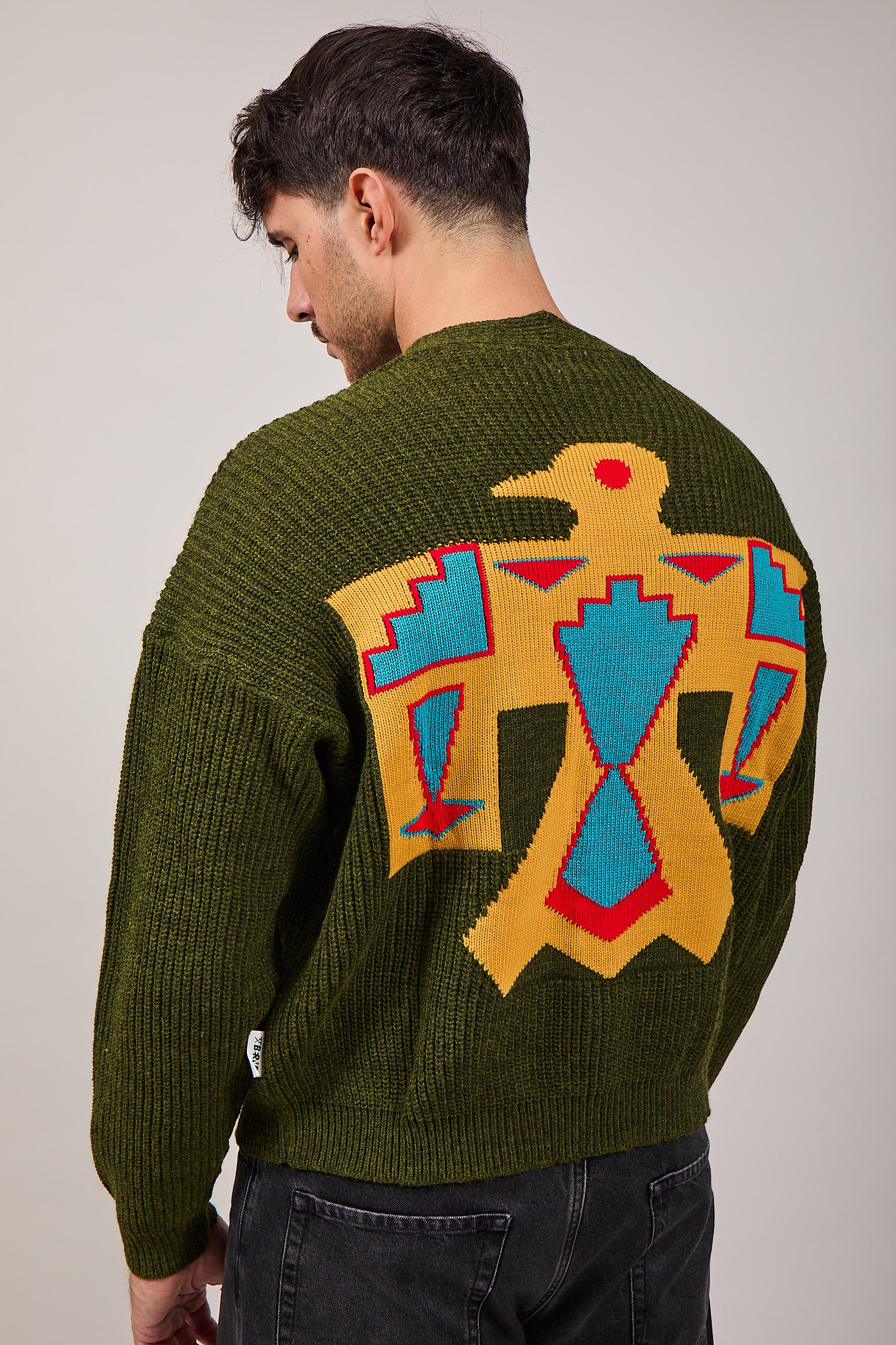 Cardigan Berna Crop Jacquared Verde 014 (12220061811028)