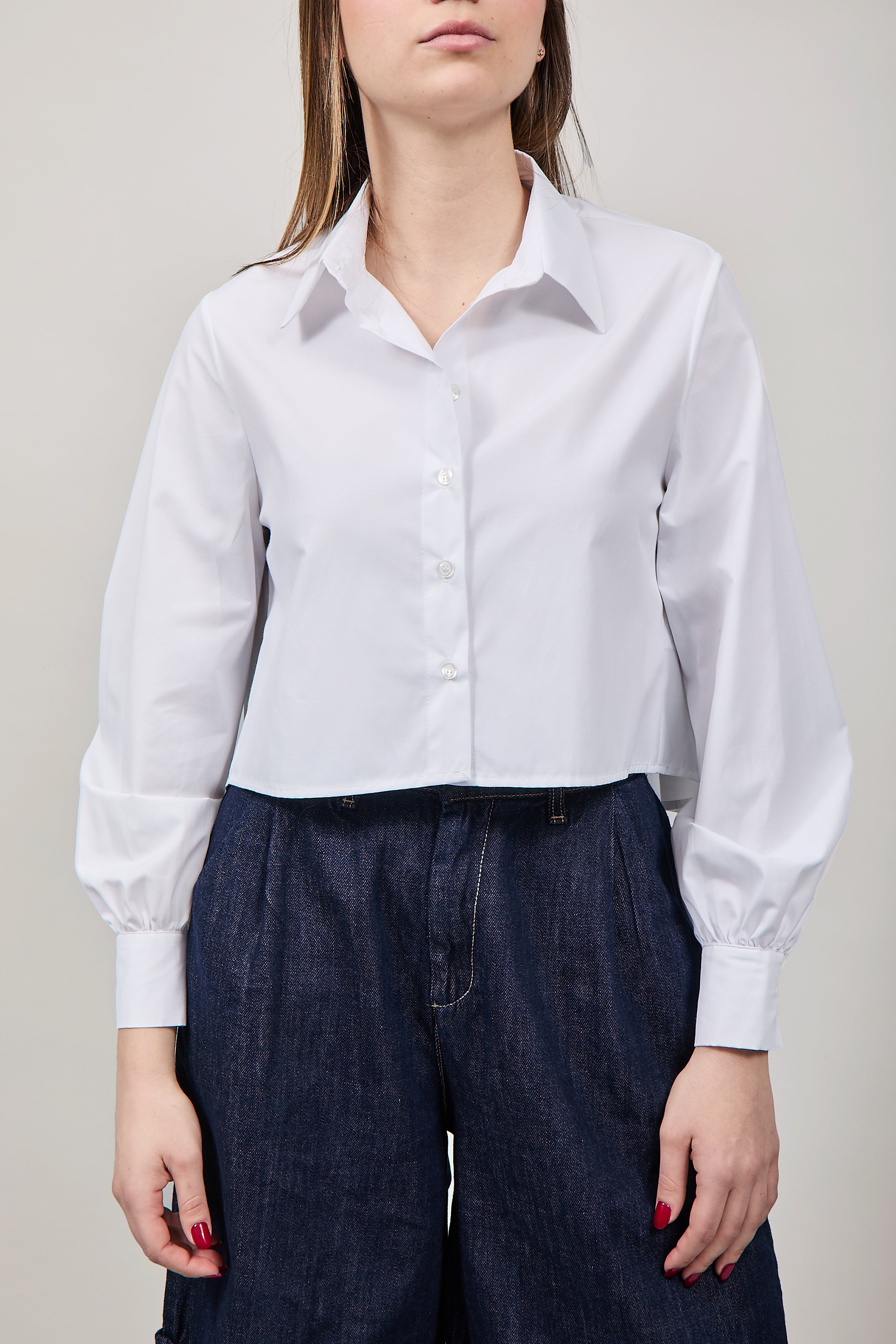 Camicia Lokita Cropped Plissè