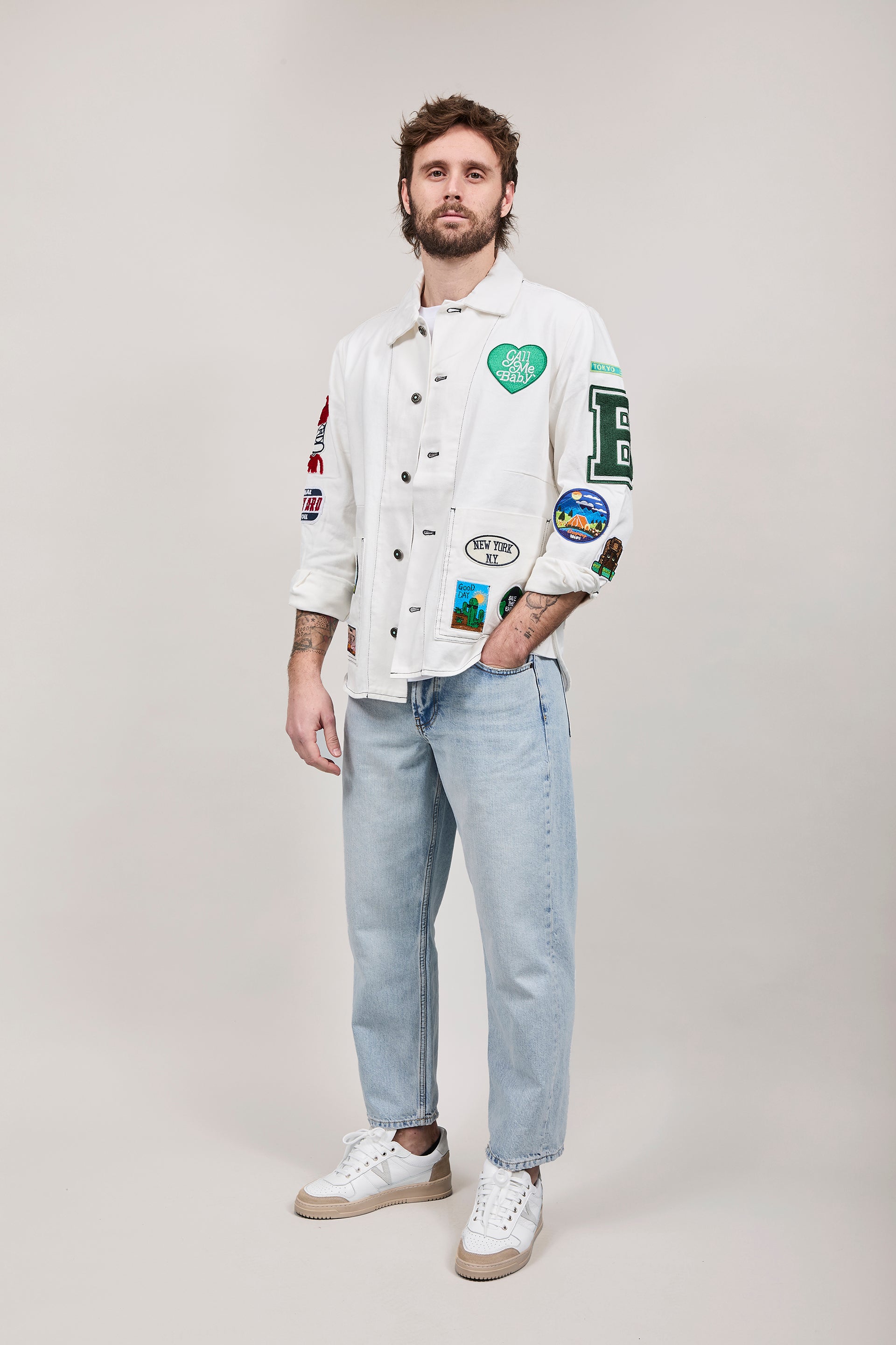 Giacca Berna Patch Bianca