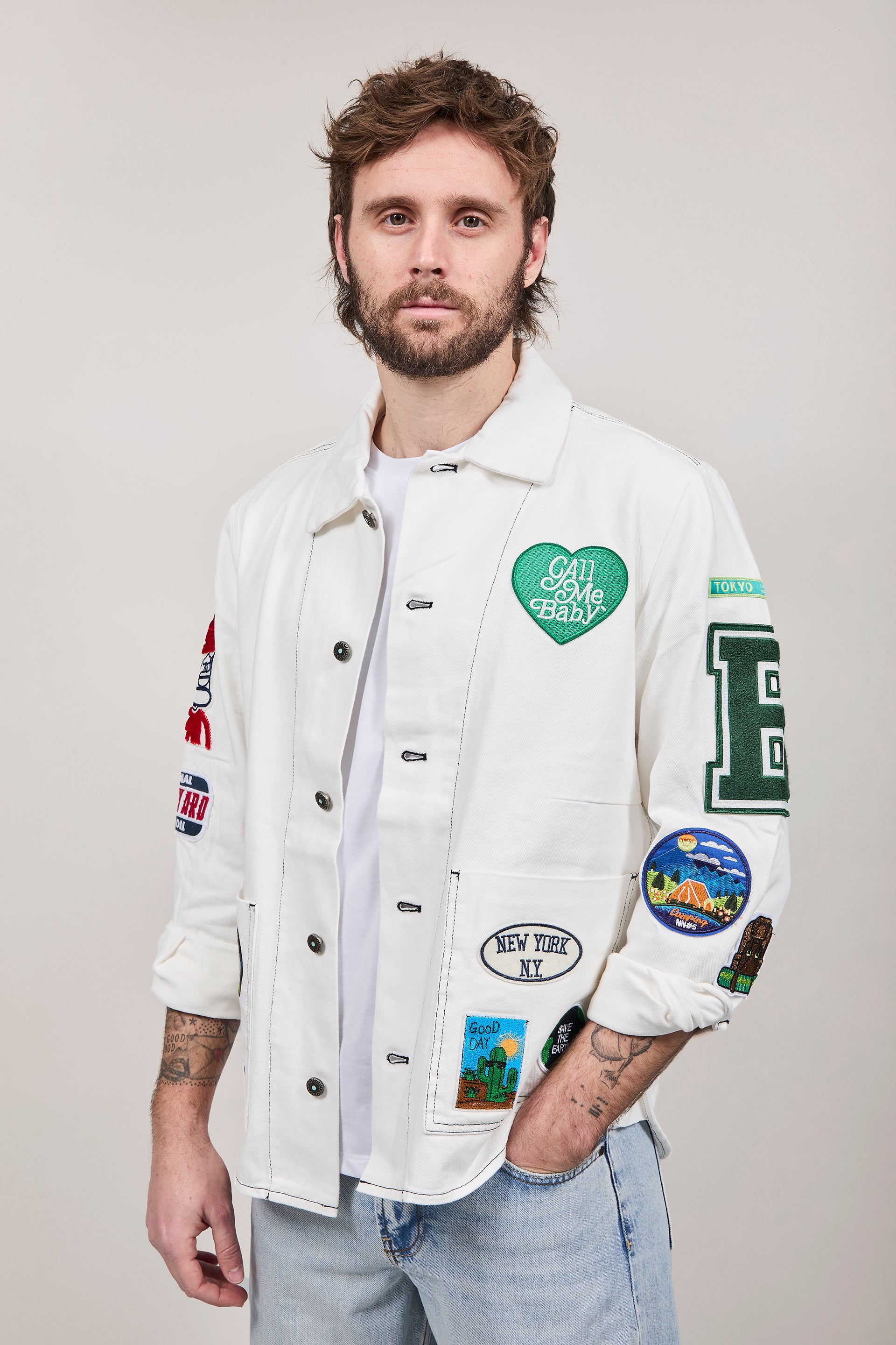 Giacca Berna Patch Bianca