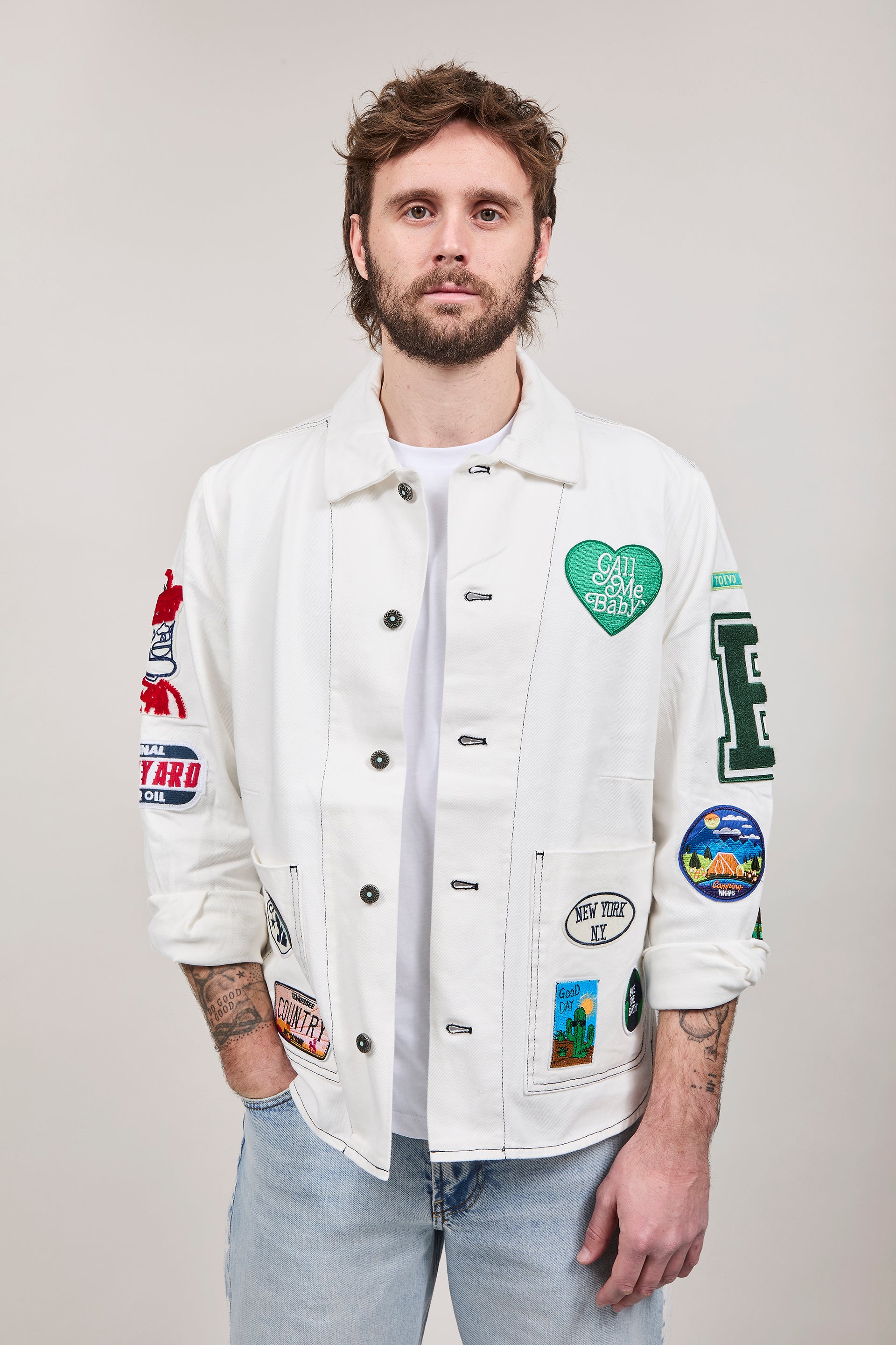 Giacca Berna Patch Bianca