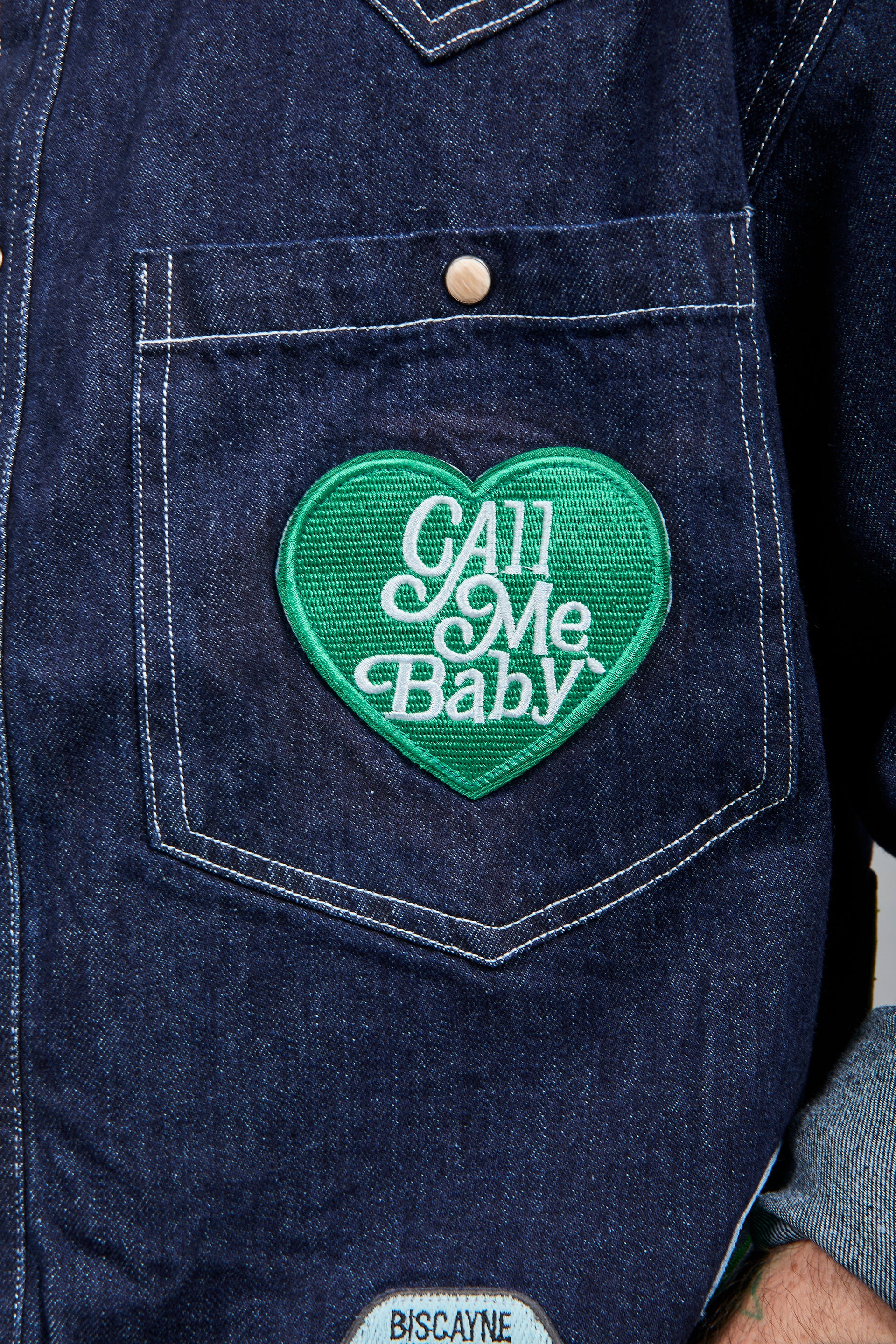 Camicia Berna Denim Patch Boxy