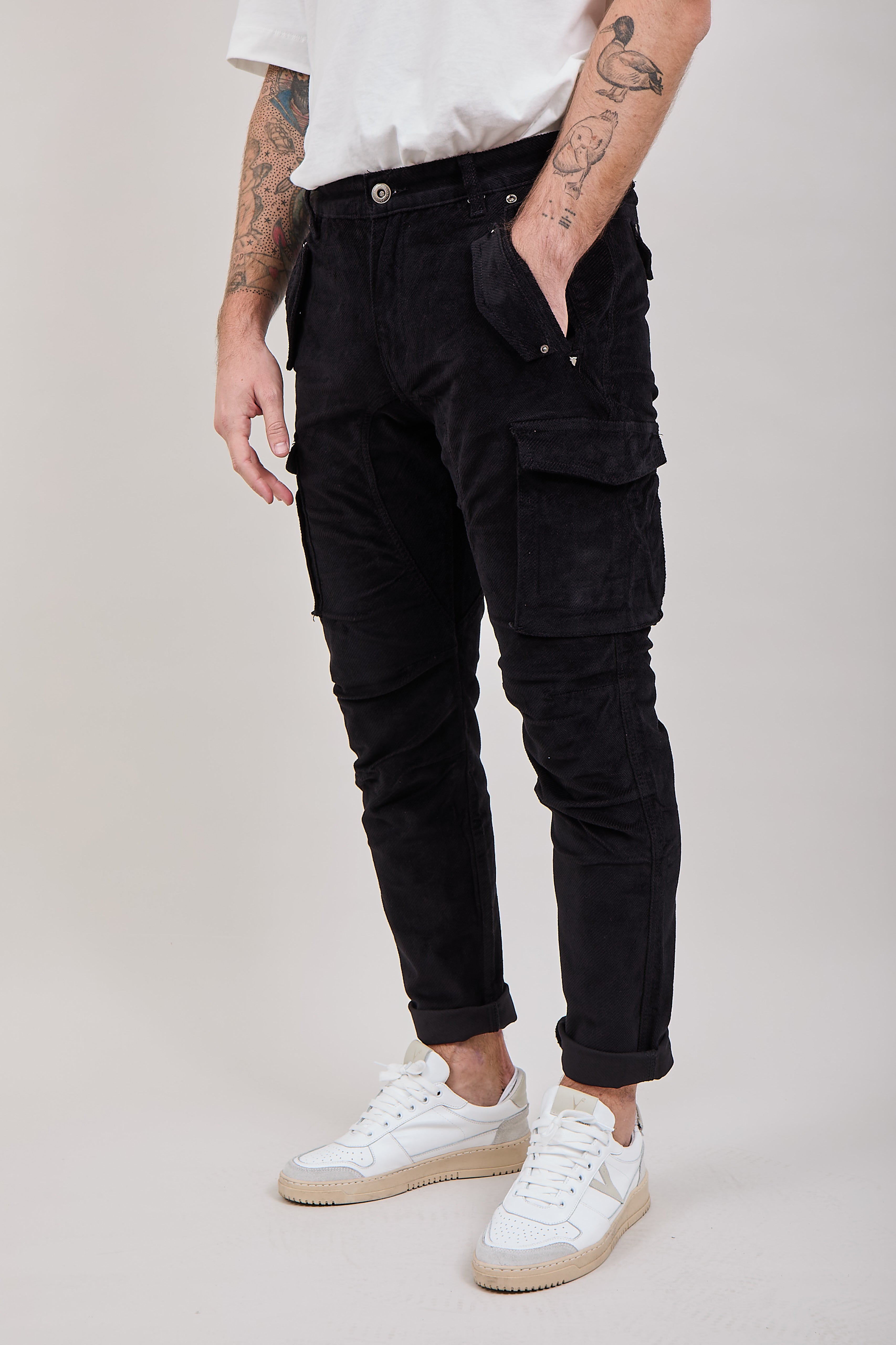 Pantalone Gianni Lupo Cargo Nero 2528
