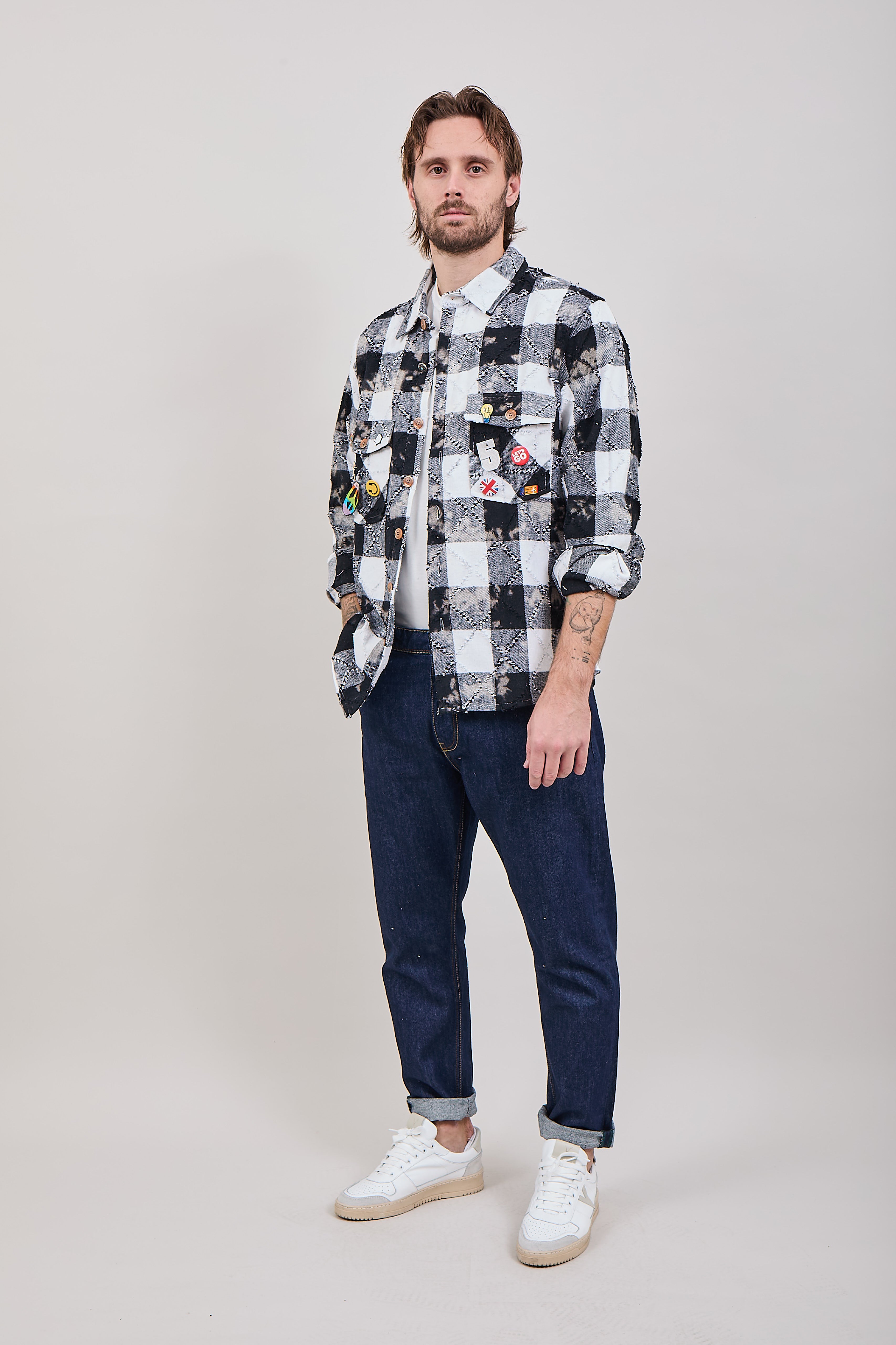 Giacchetta Berna Quadri Rotture B-W 278