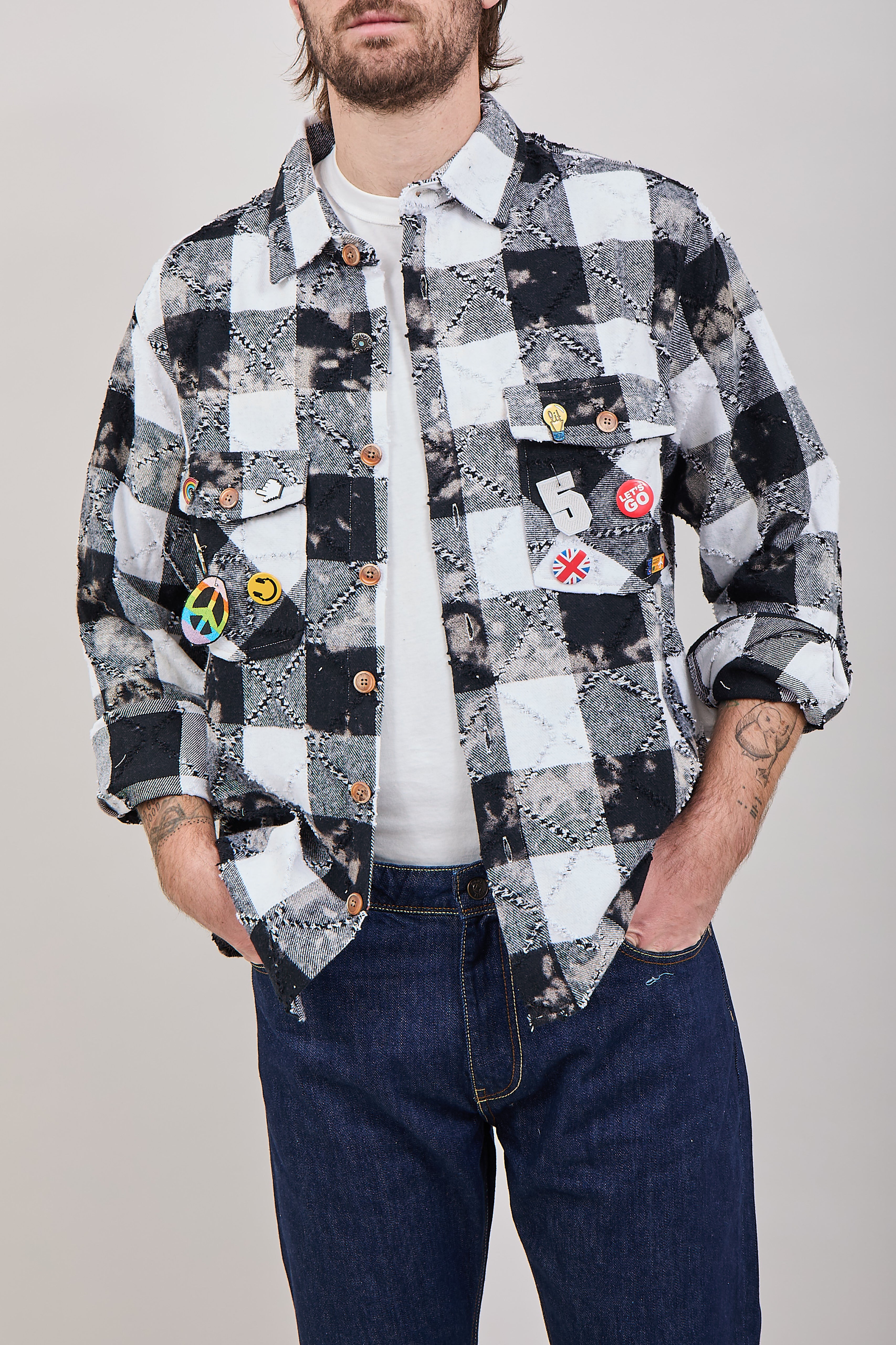 Giacchetta Berna Quadri Rotture B-W 278