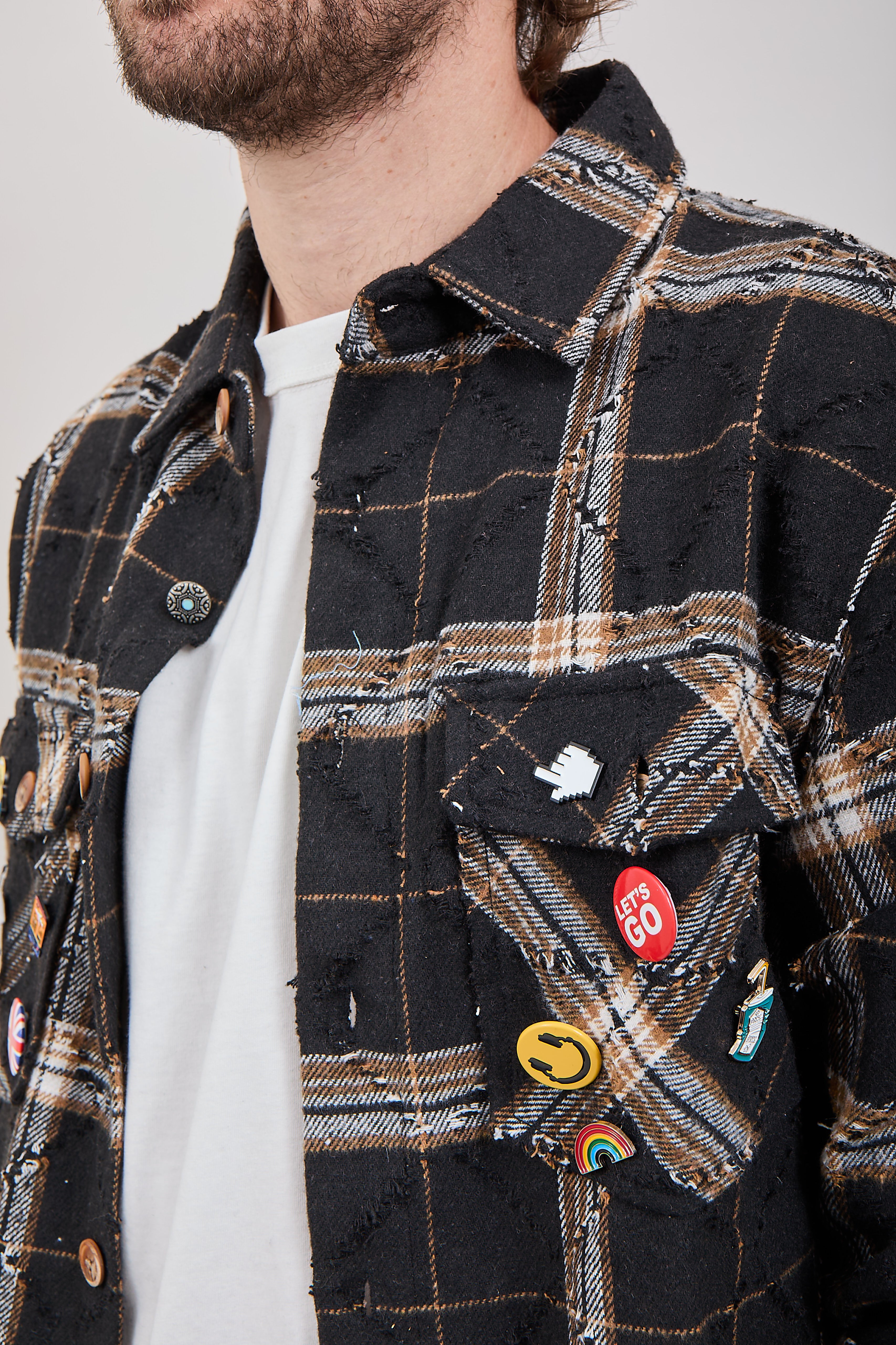 Giacchetta Berna Quadri Rotture Nera 278