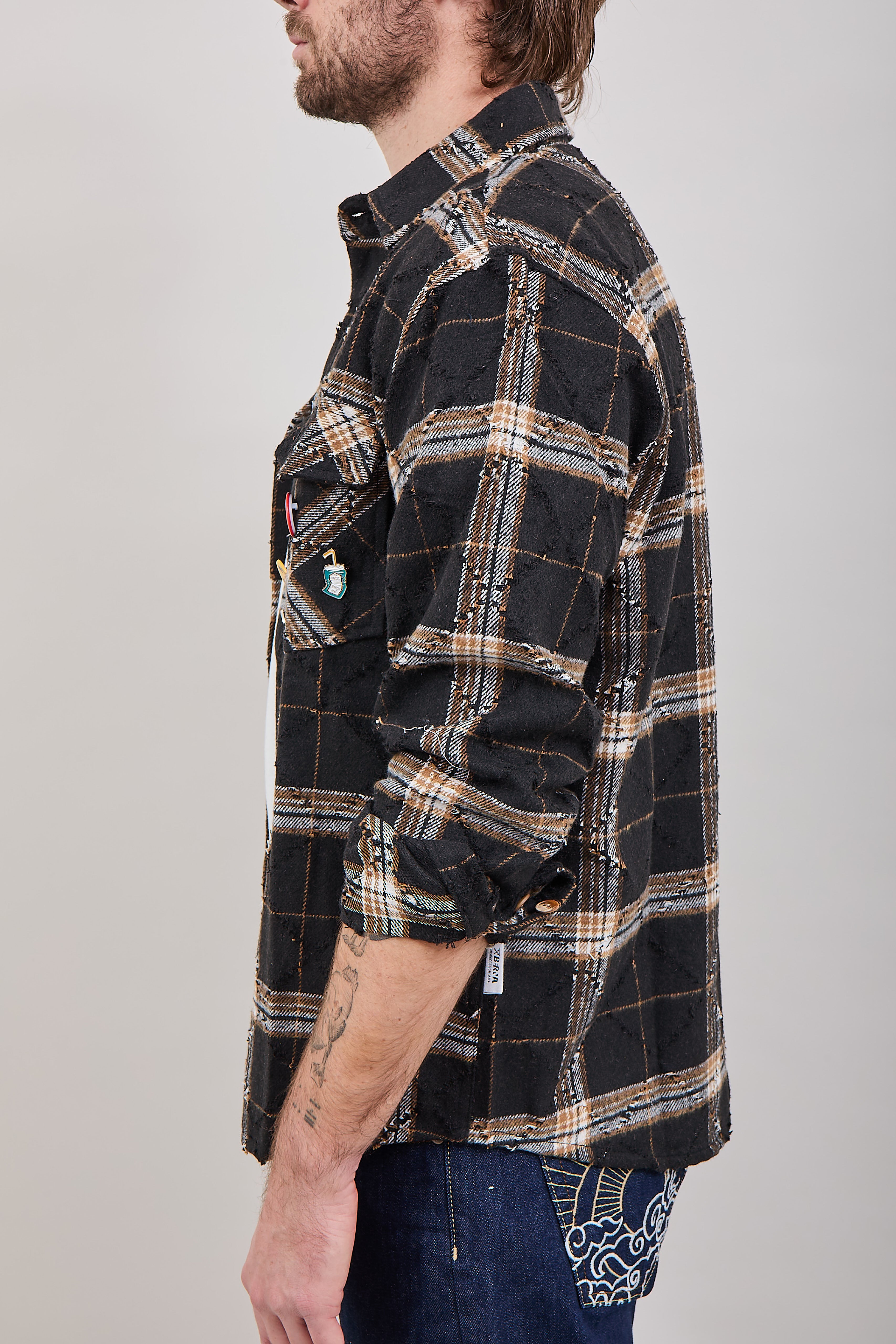 Giacchetta Berna Quadri Rotture Nera 278