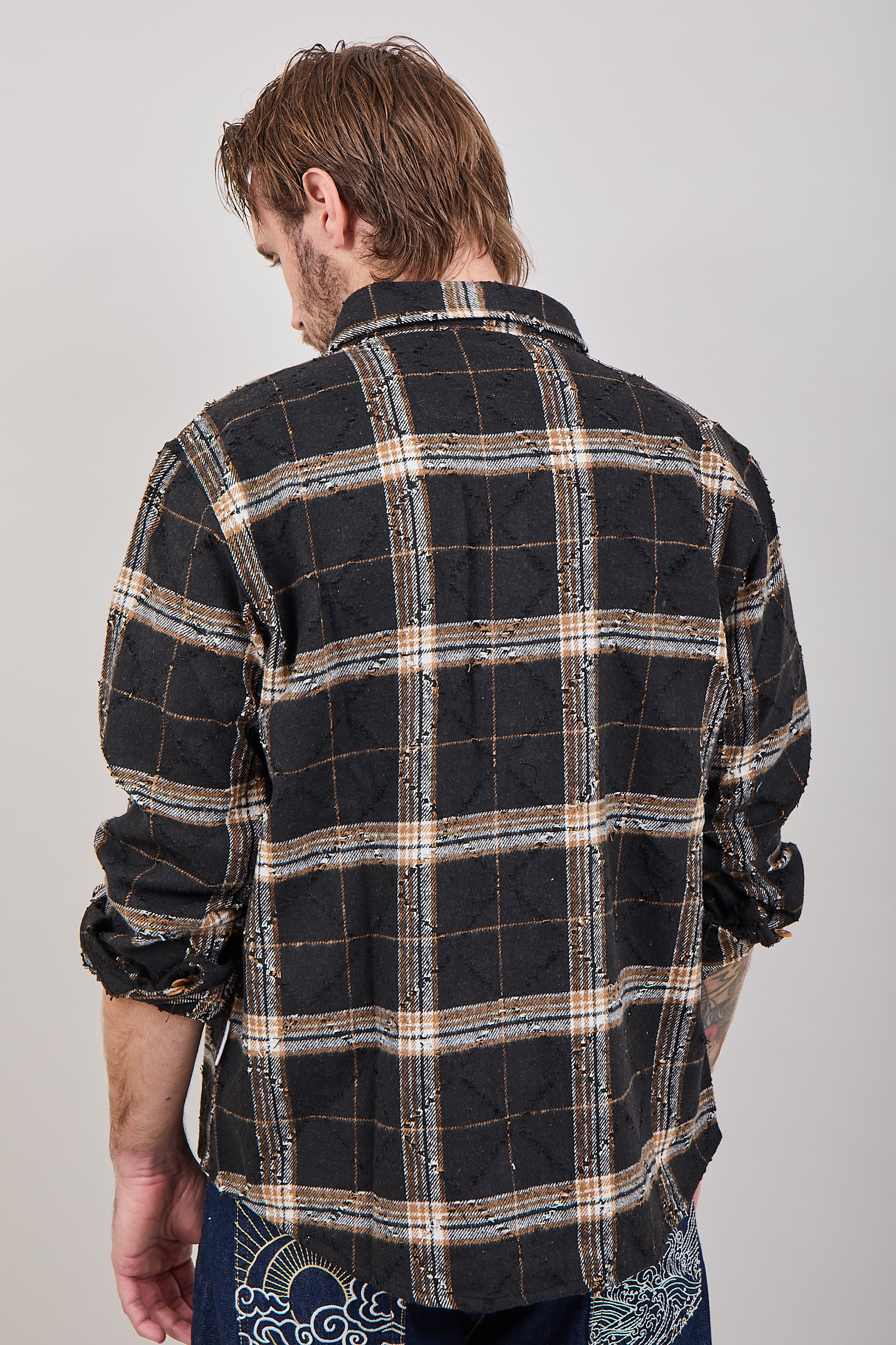 Giacchetta Berna Quadri Rotture Nera 278