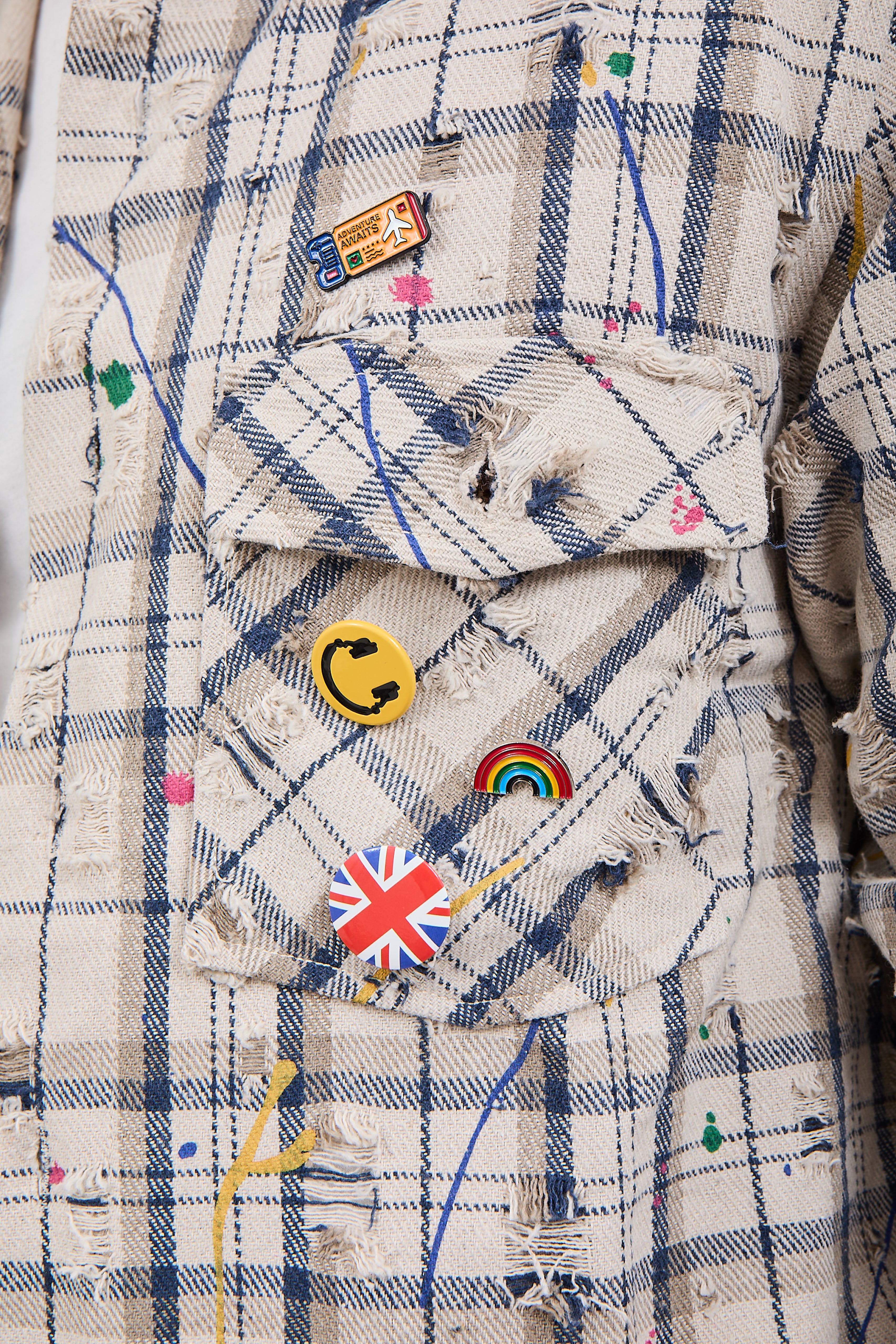 Giacchetta Berna Quadri Rotture Beige 278