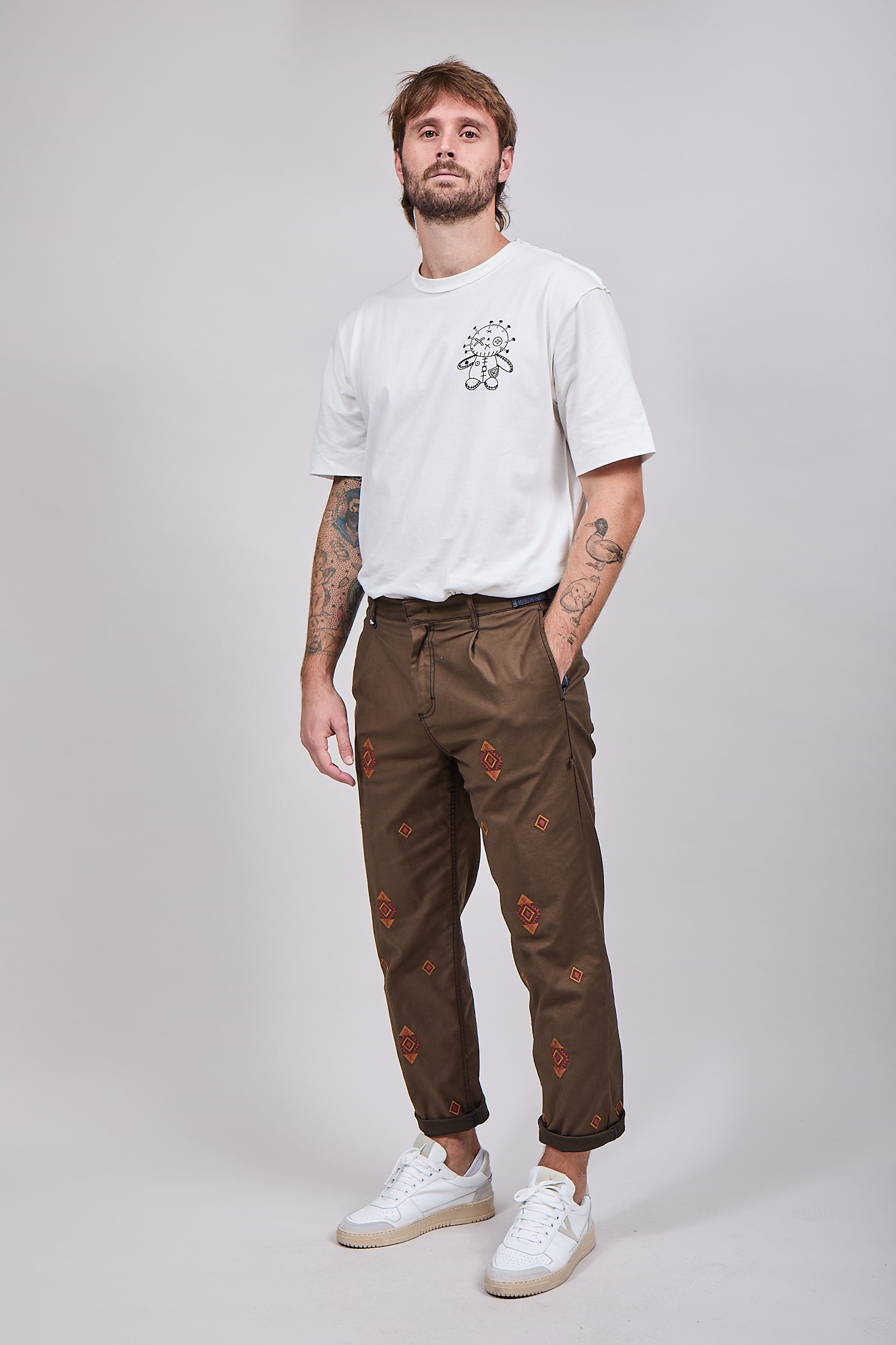 Pantalone Berna etnico 151 Marrone