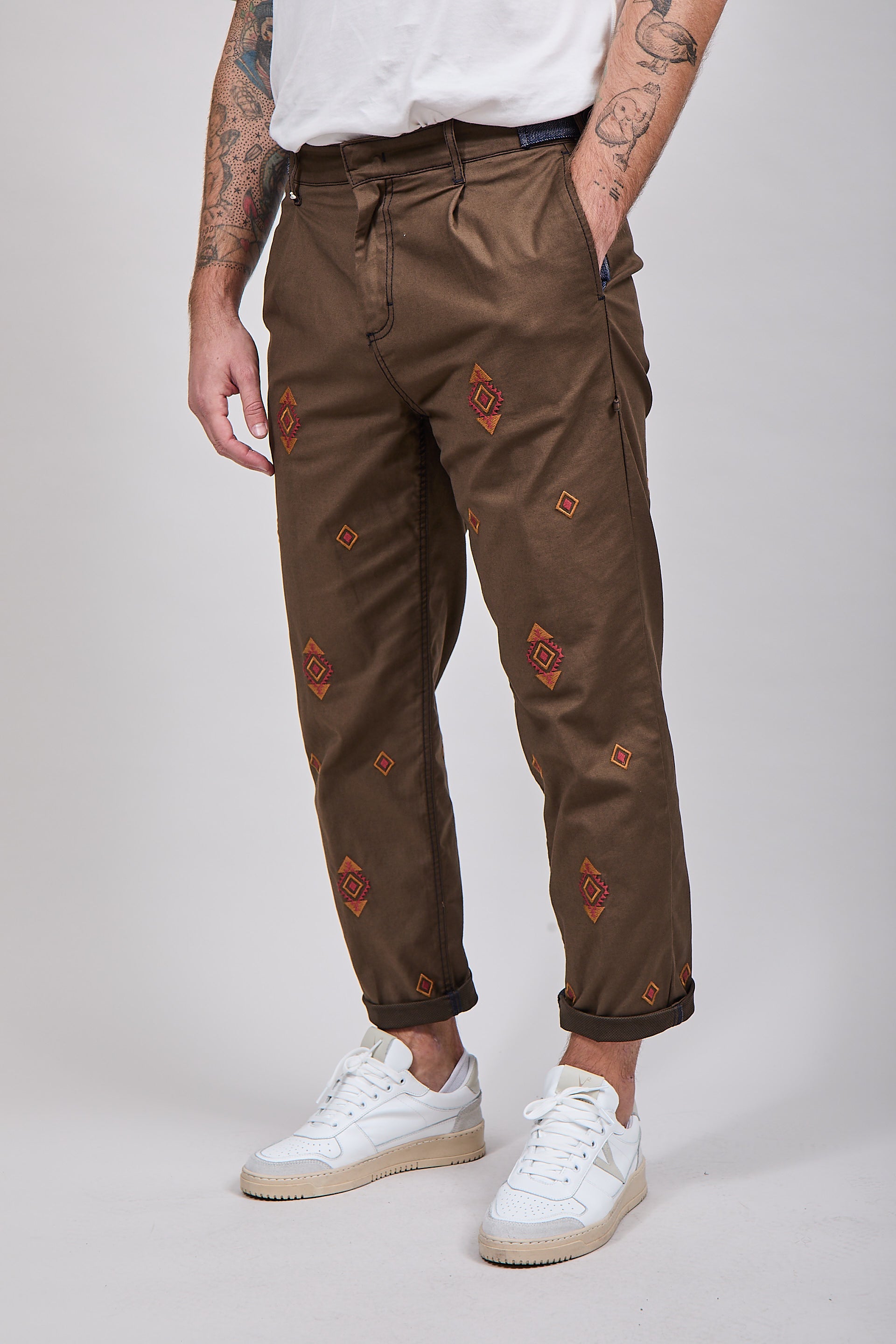 Pantalone Berna etnico 151 Marrone