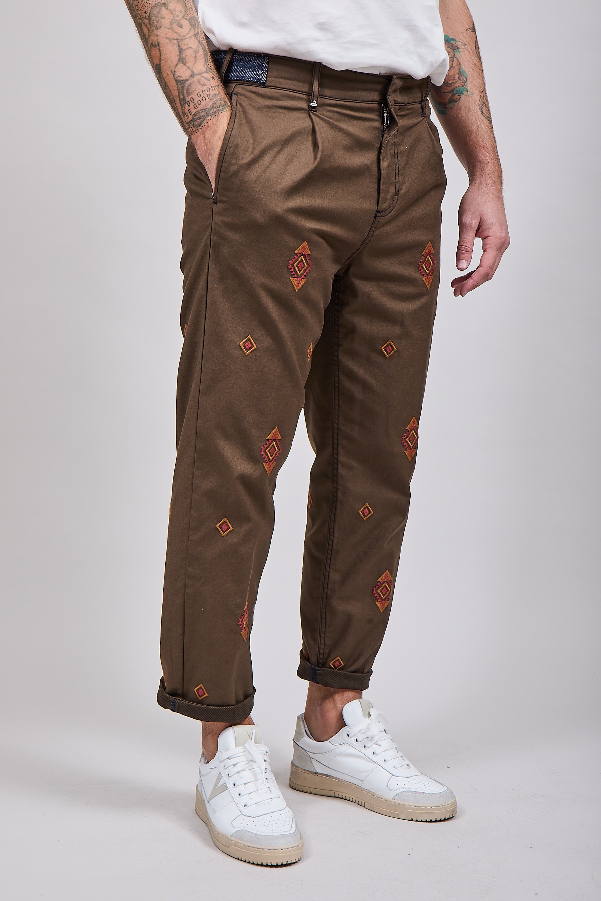 Pantalone Berna etnico 151 Marrone