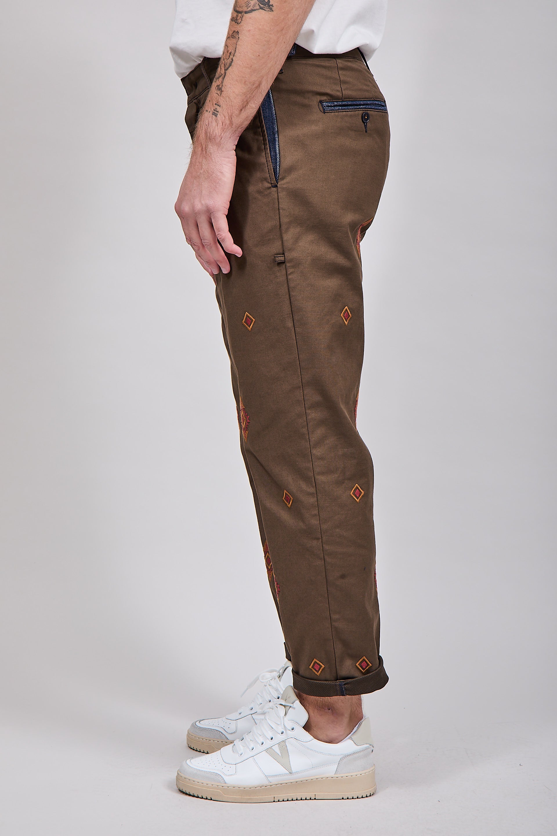 Pantalone Berna etnico 151 Marrone