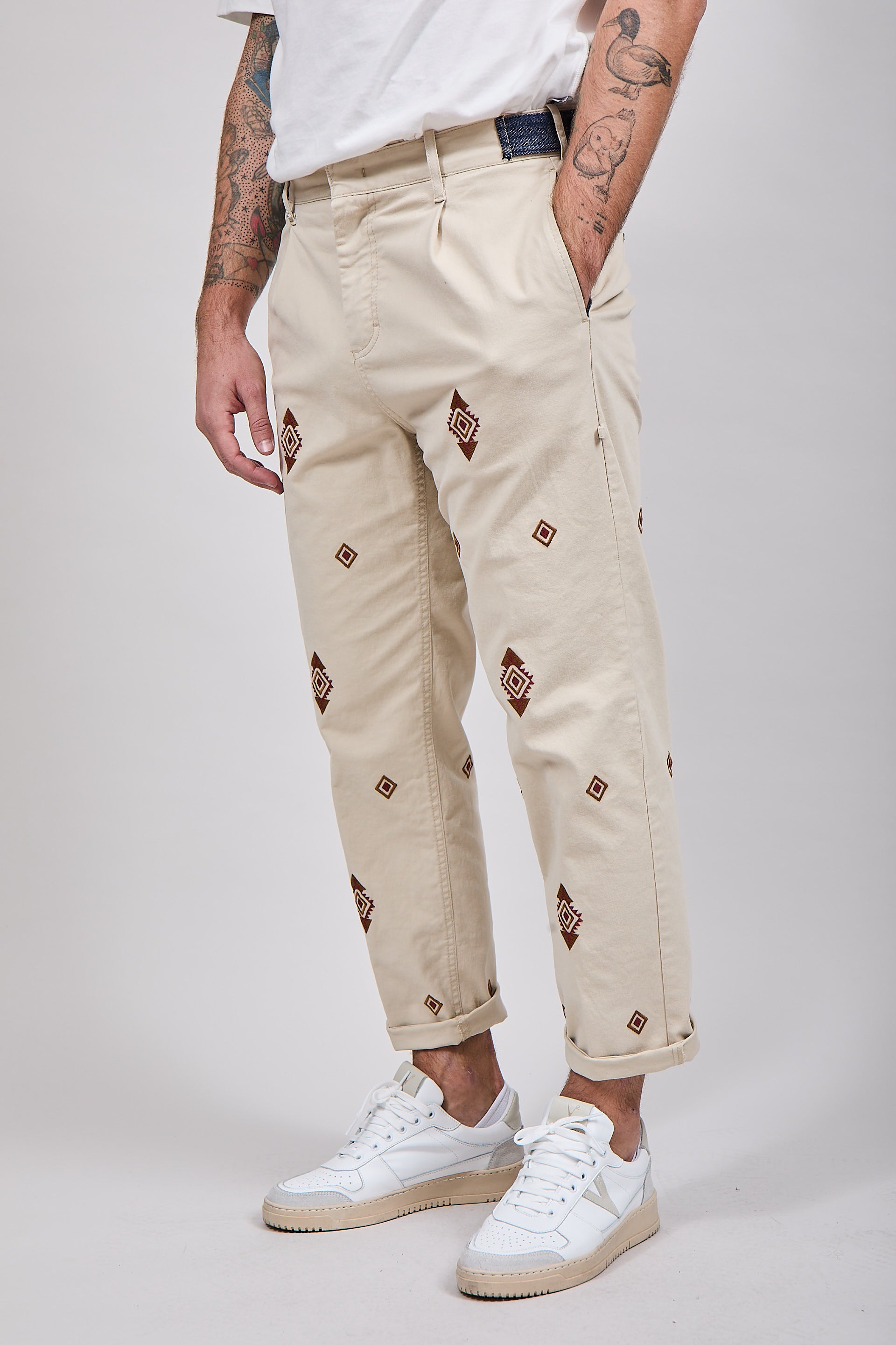 Pantalone Berna etnico 151 Panna