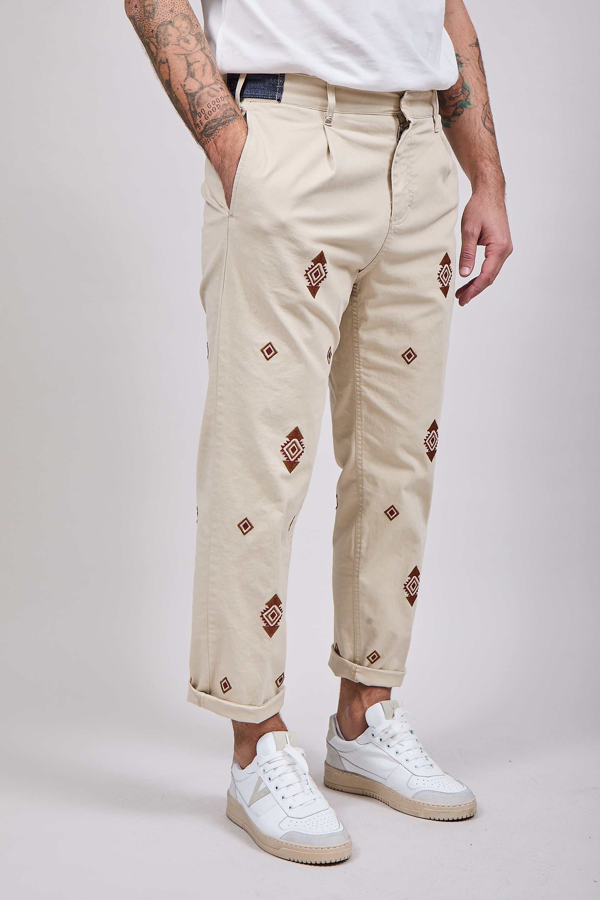 Pantalone Berna etnico 151 Panna