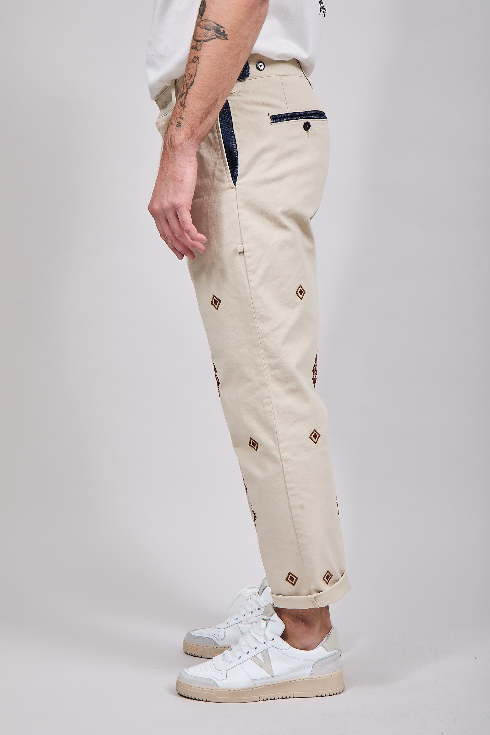 Pantalone Berna etnico 151 Panna