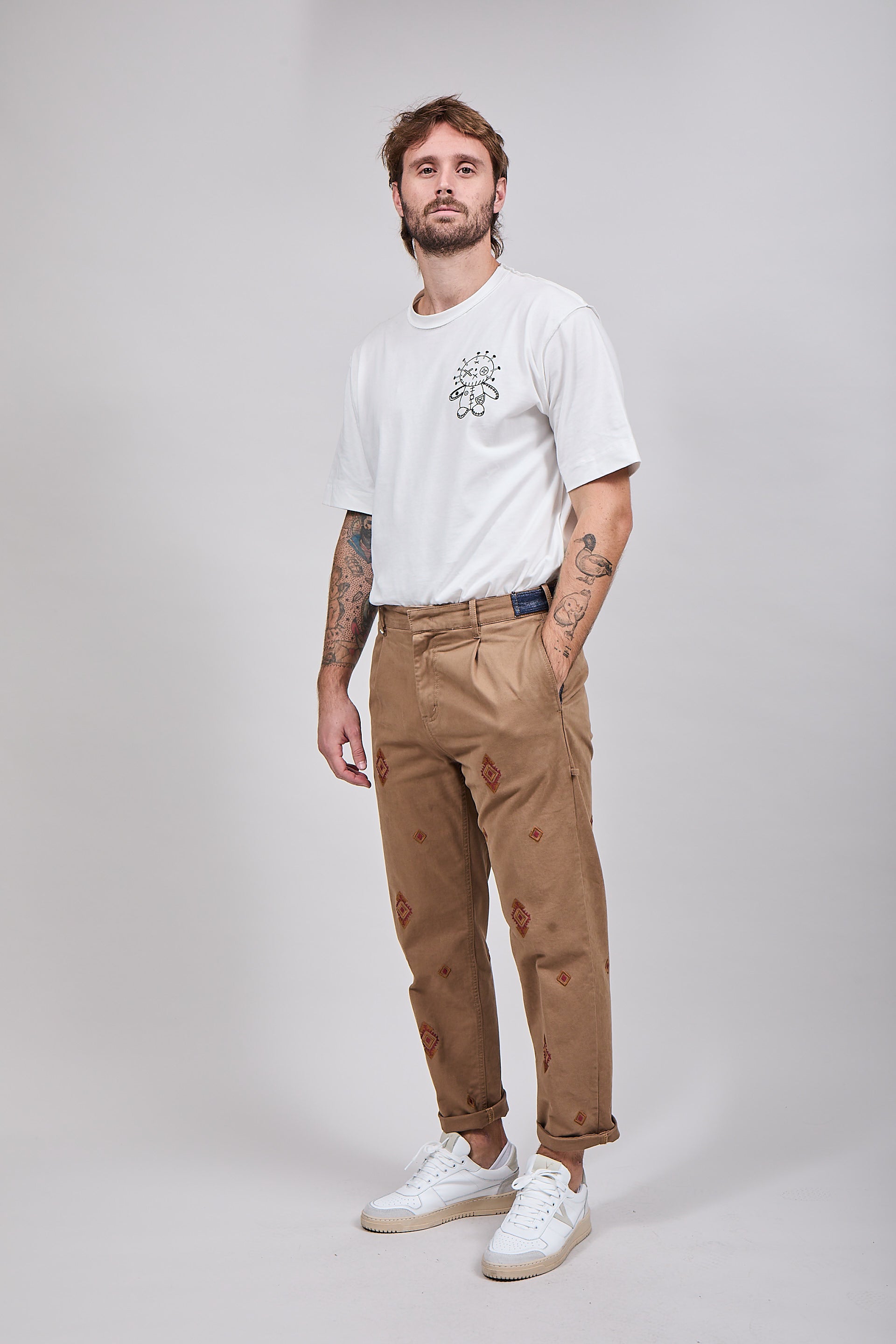 Pantalone Berna etnico 151 Cammello