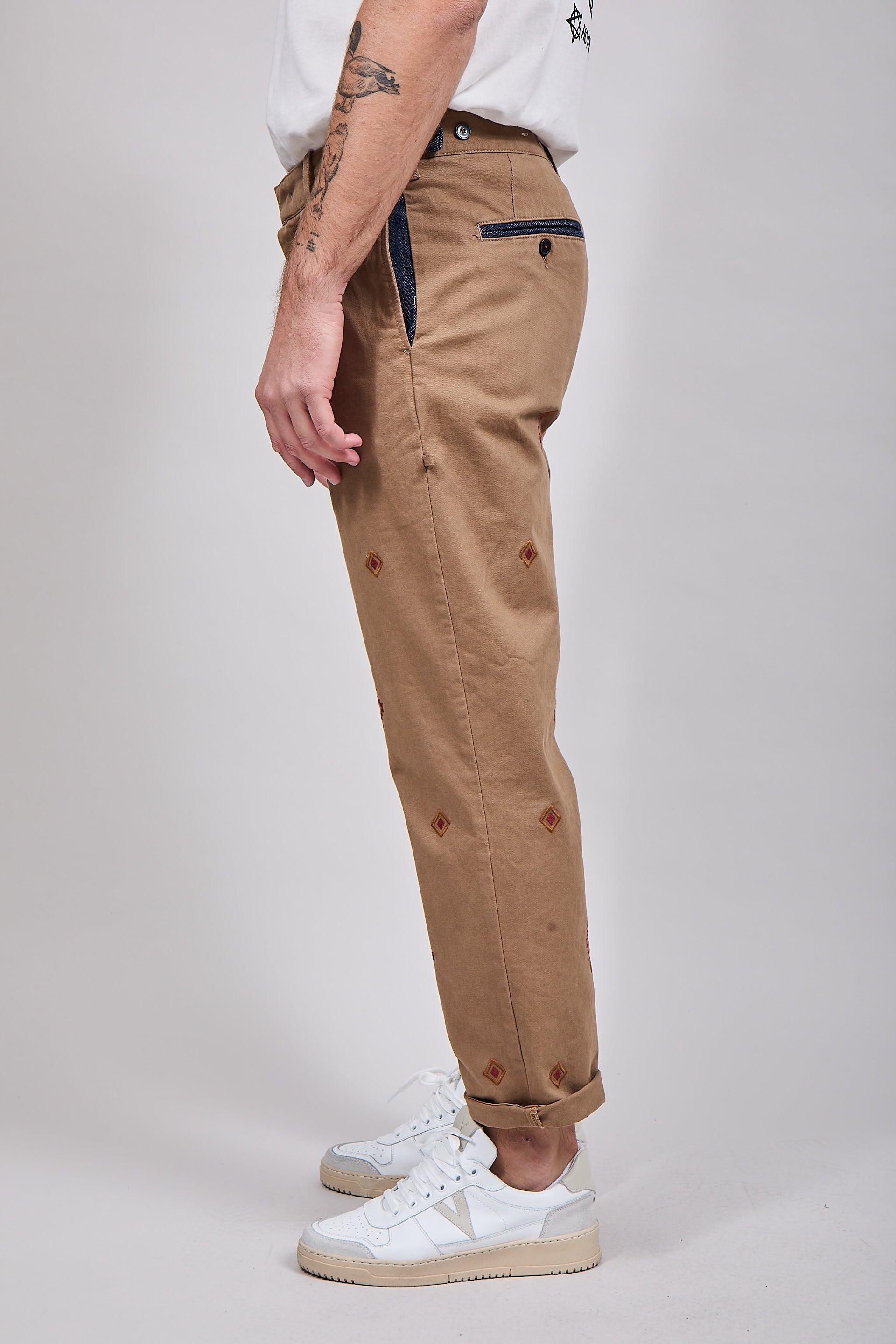 Pantalone Berna etnico 151 Cammello