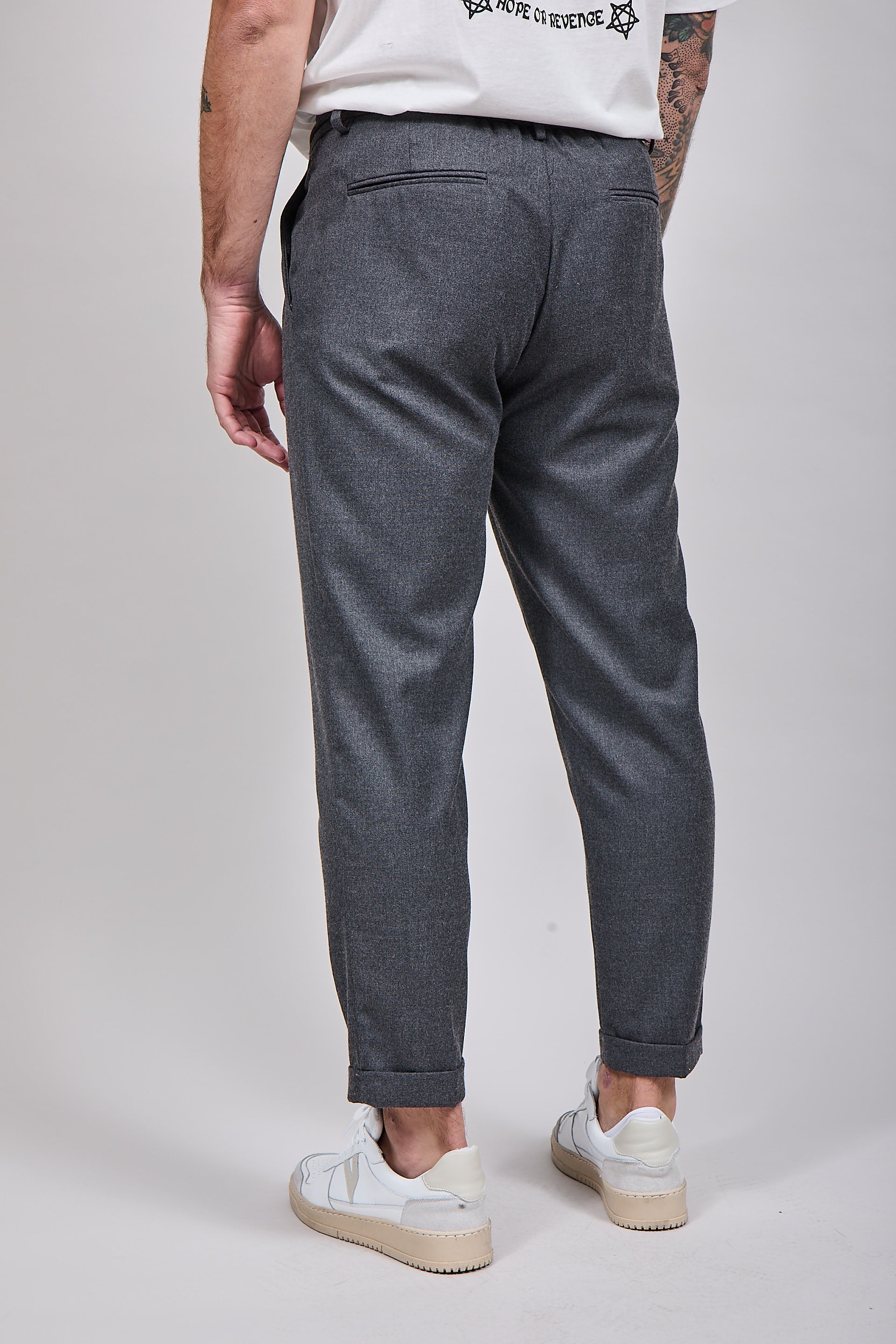 Pantalone Over-D Pince Grigio P29