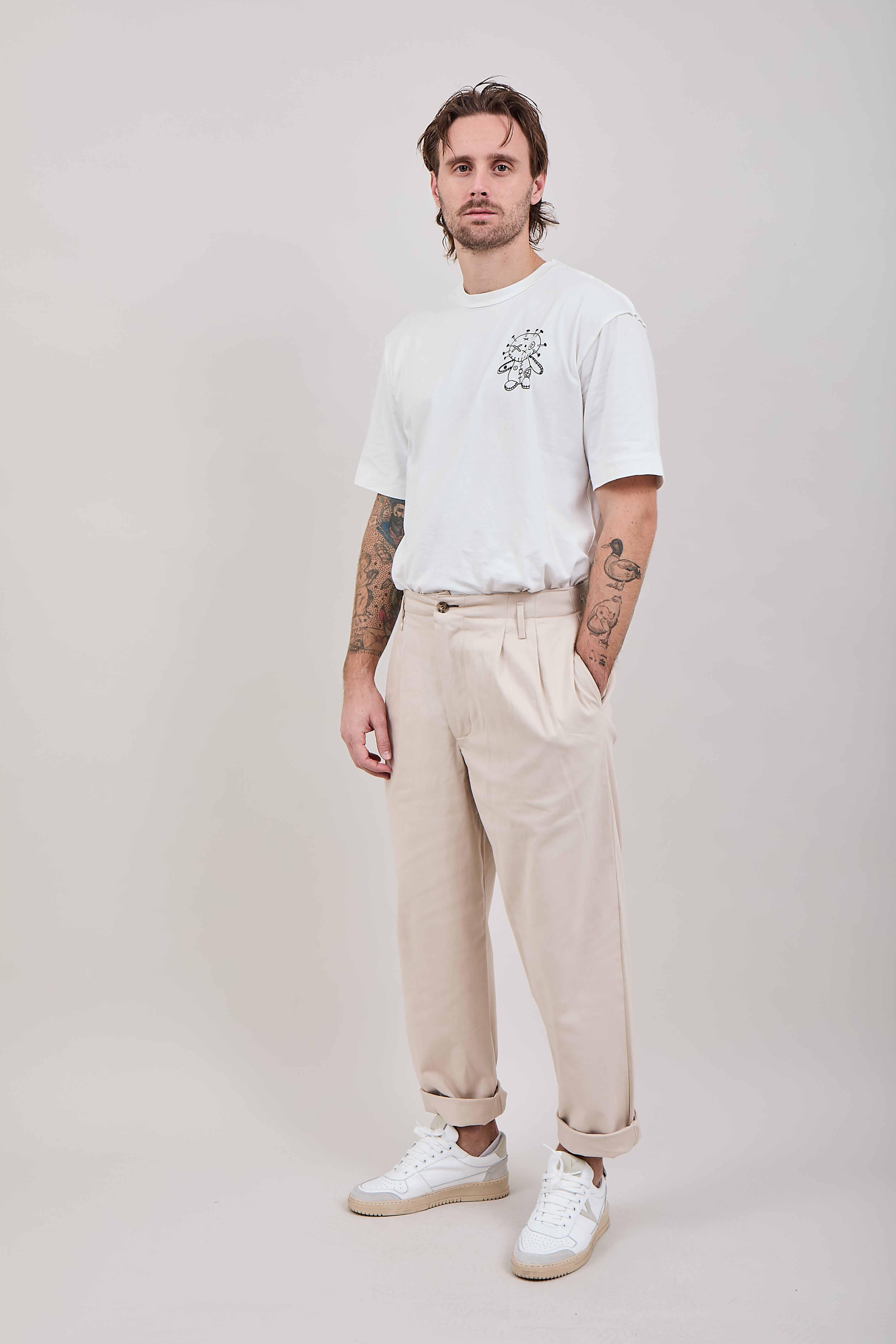 Pantalone Block Eleven Pences Beige 758