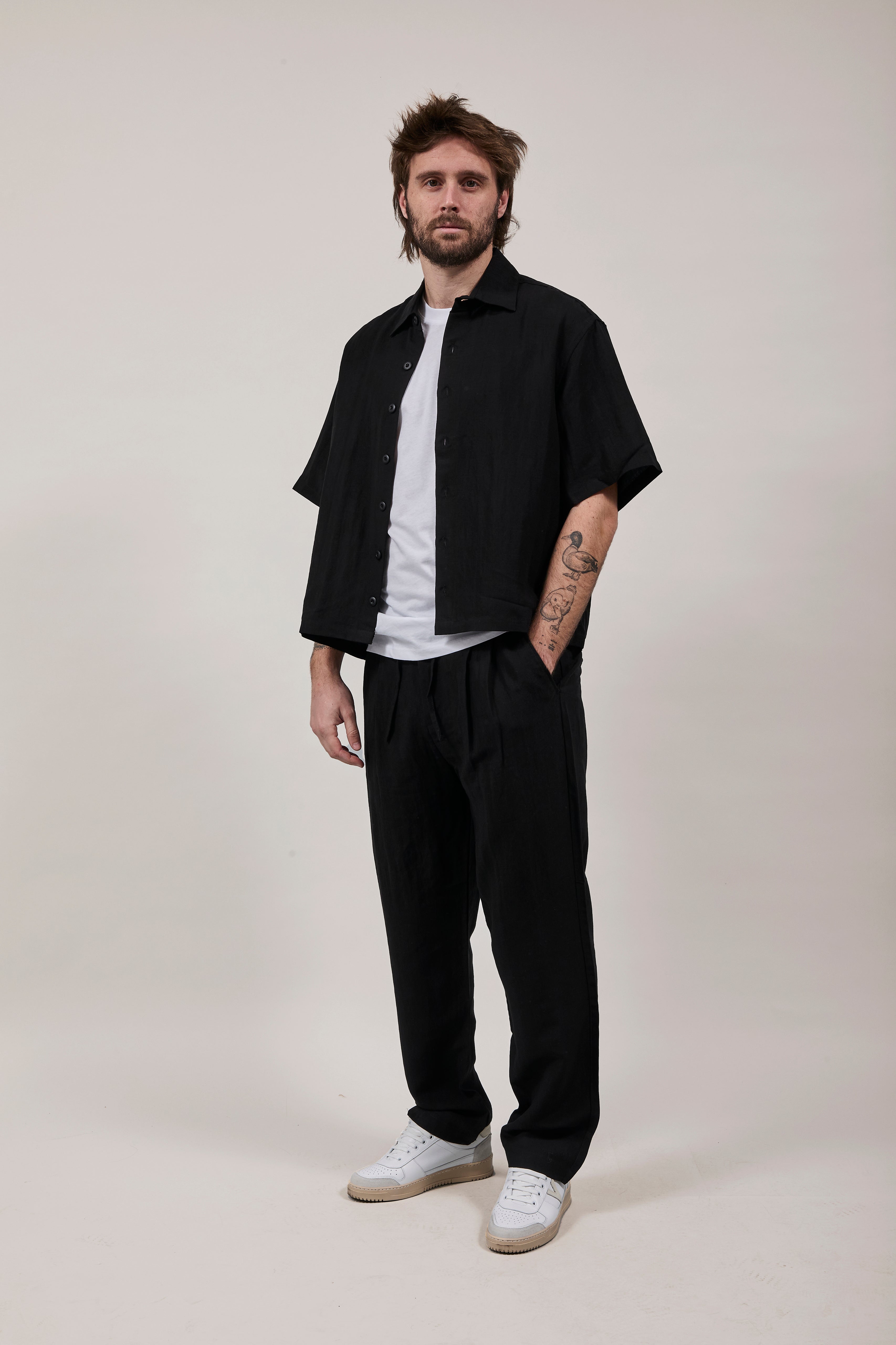 Pantalone Berna Tencel 102 Nero