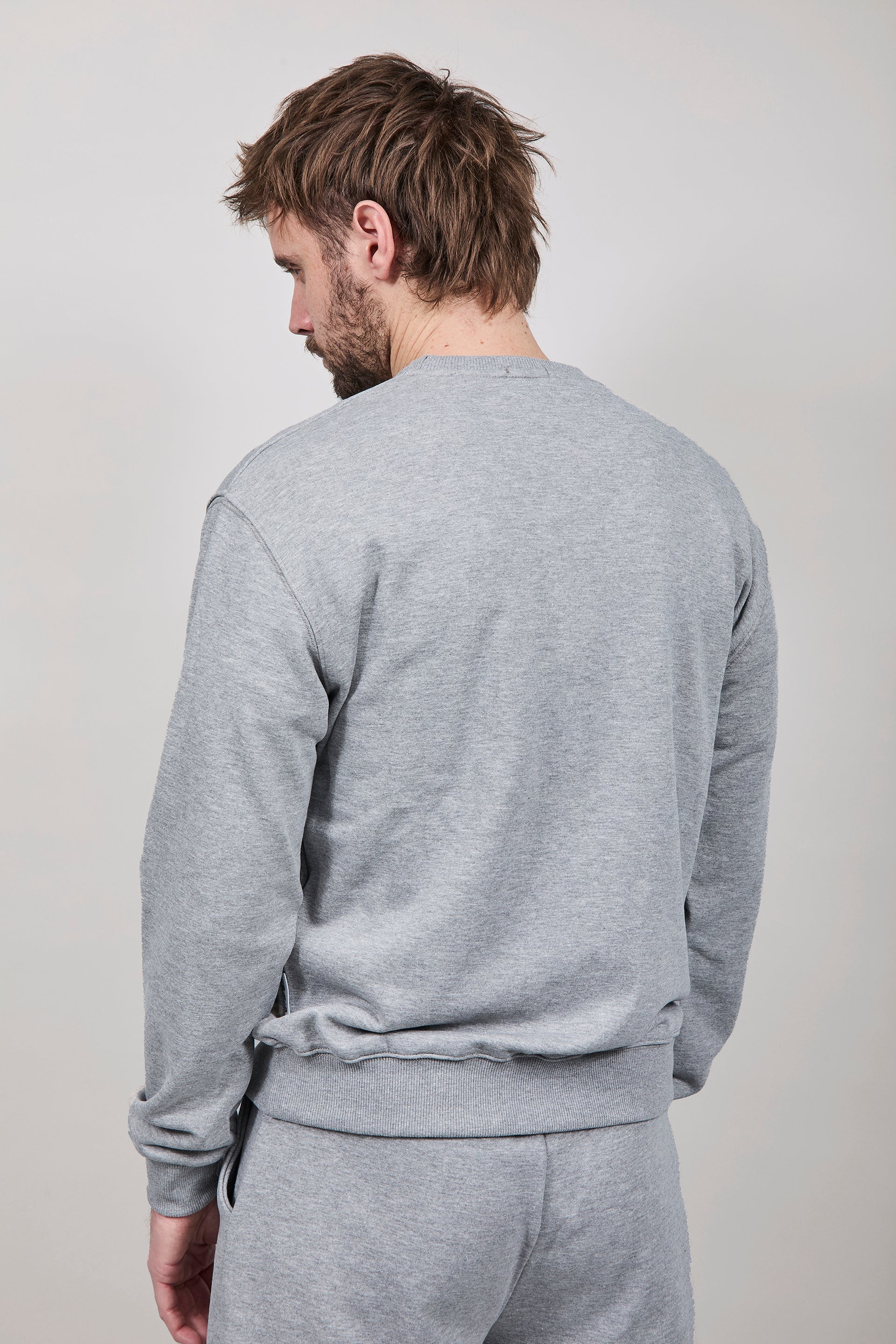 Felpa Berna Girocollo Grigio Melange 53