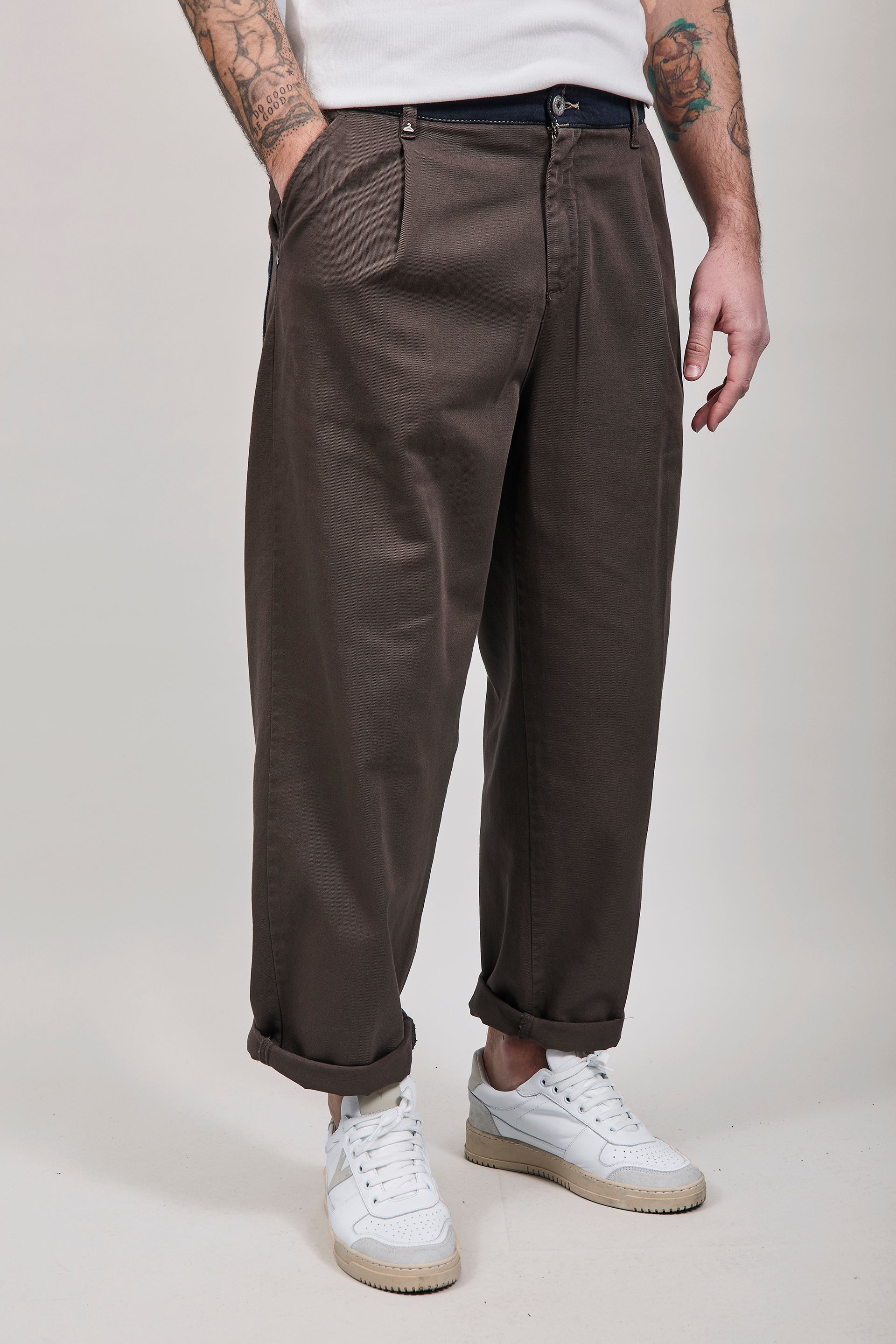 Pantalone cinta denim Berna Caffè