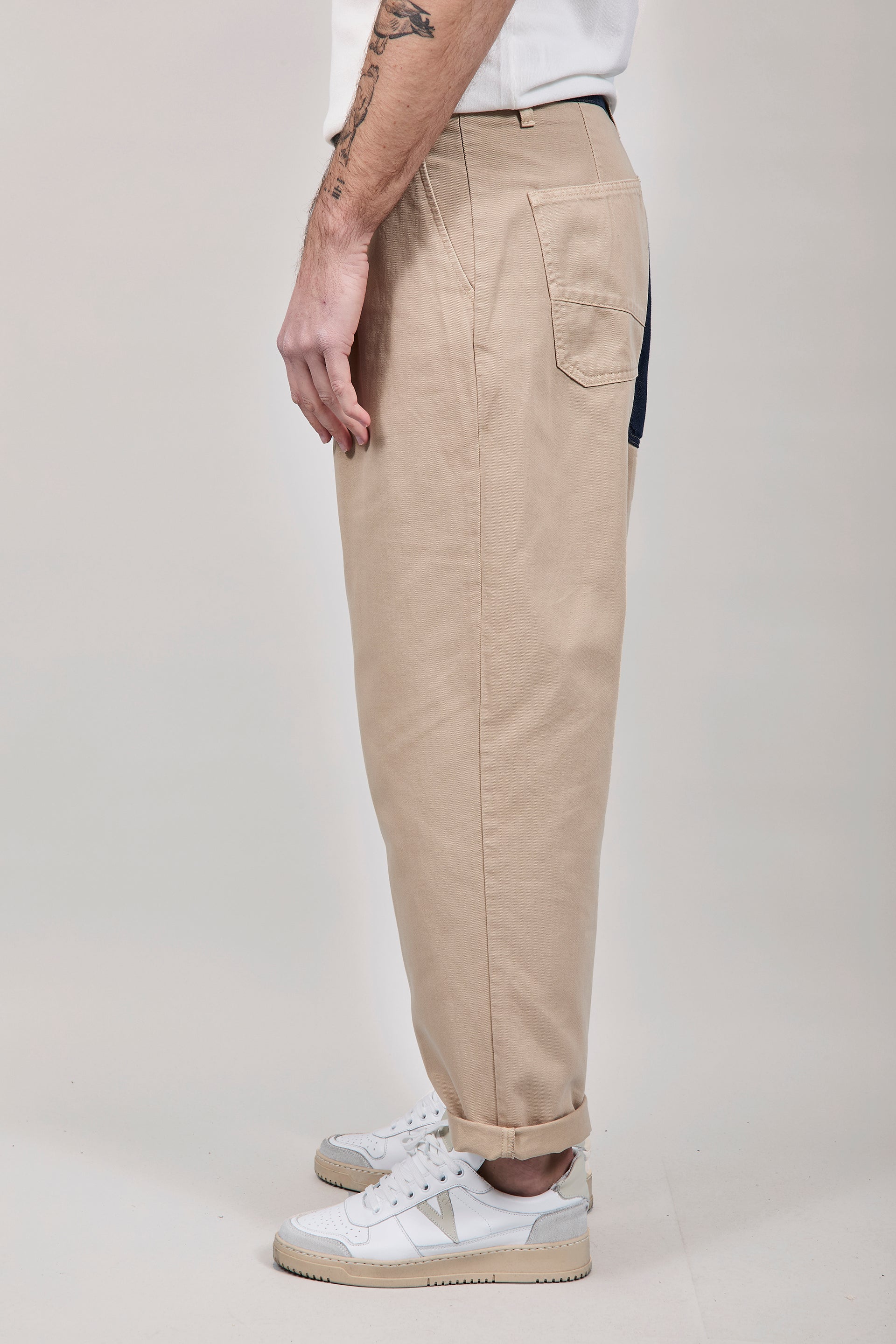 Pantalone cinta denim Berna Beige