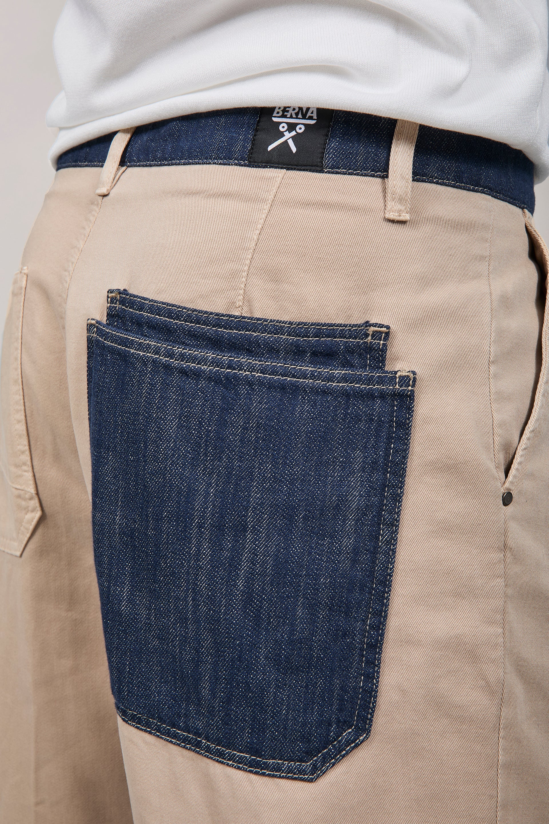 Pantalone cinta denim Berna Beige