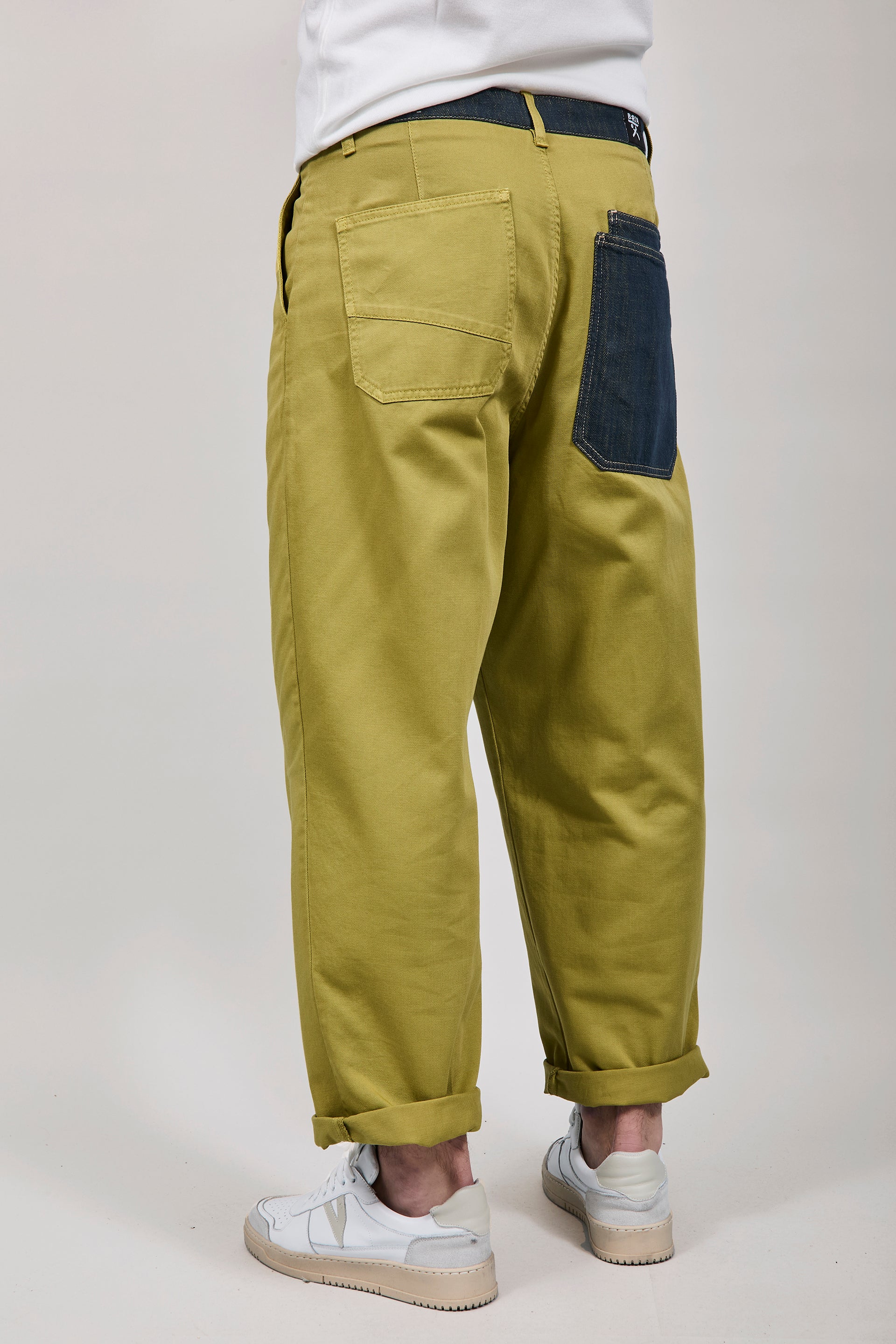 Pantalone cinta denim Berna Verde Chiaro