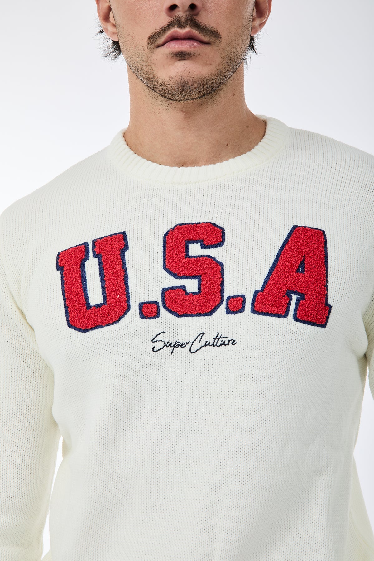 Maglione Superculture AK7009 Bianco