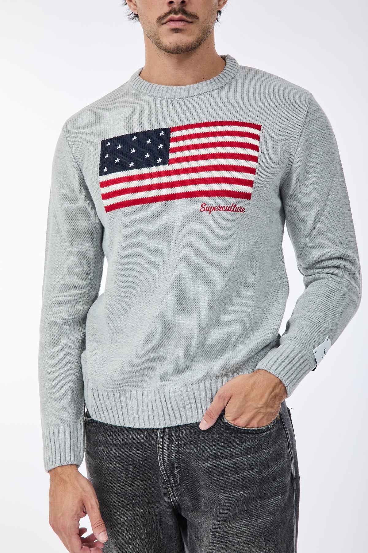 Maglione Superculture AK7021 Grigio