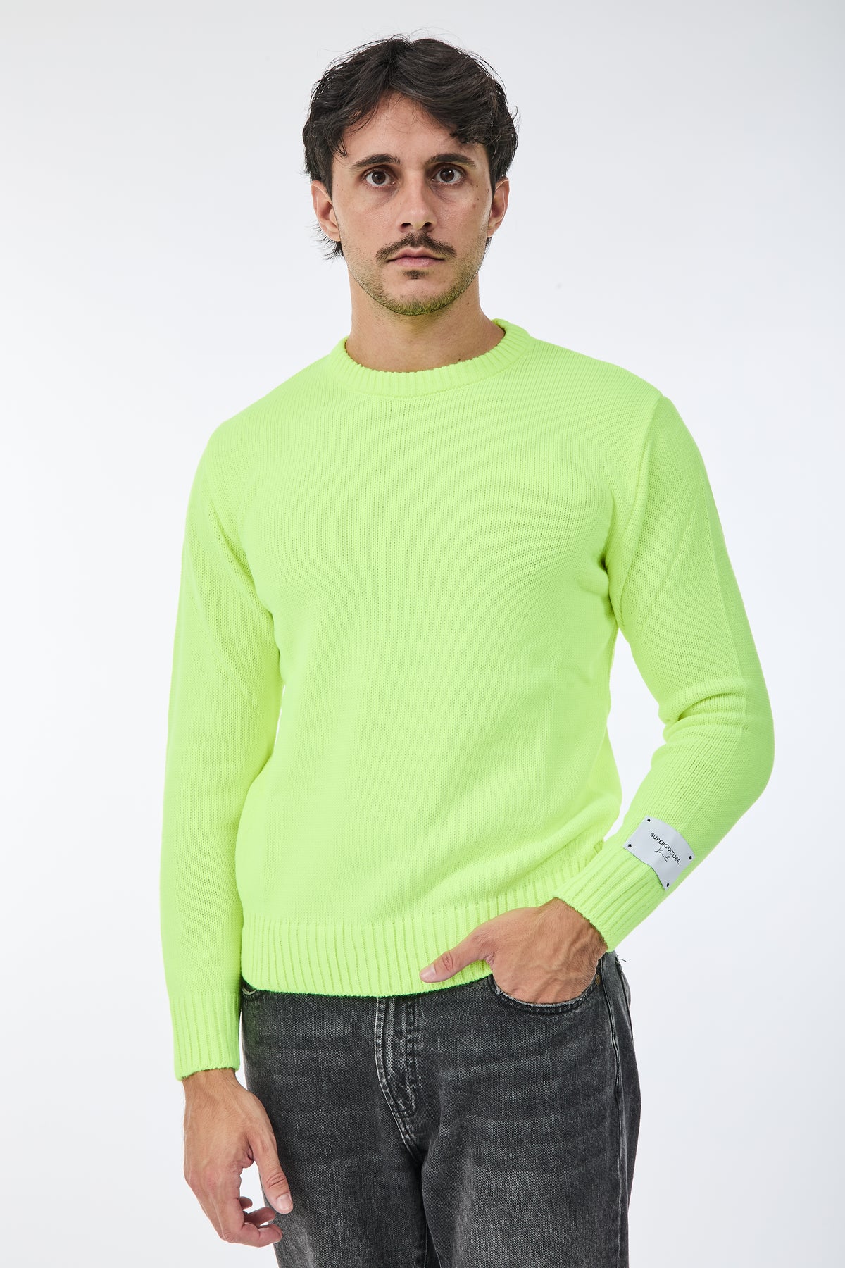 Maglione Superculture Tom Giallo Fluo